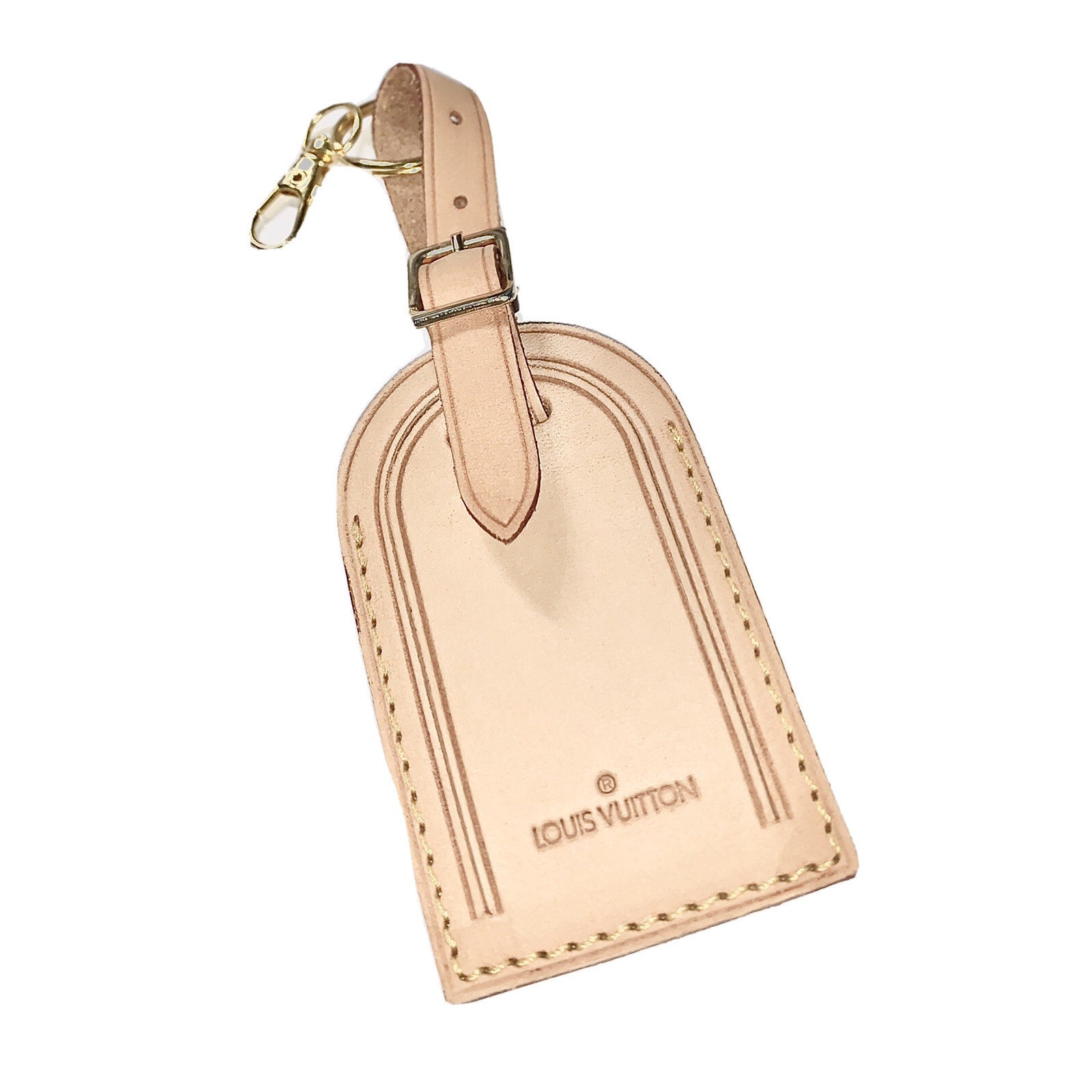 Louis Vuitton ID Name Tag Vachetta Large 🇫🇷 Authentic France