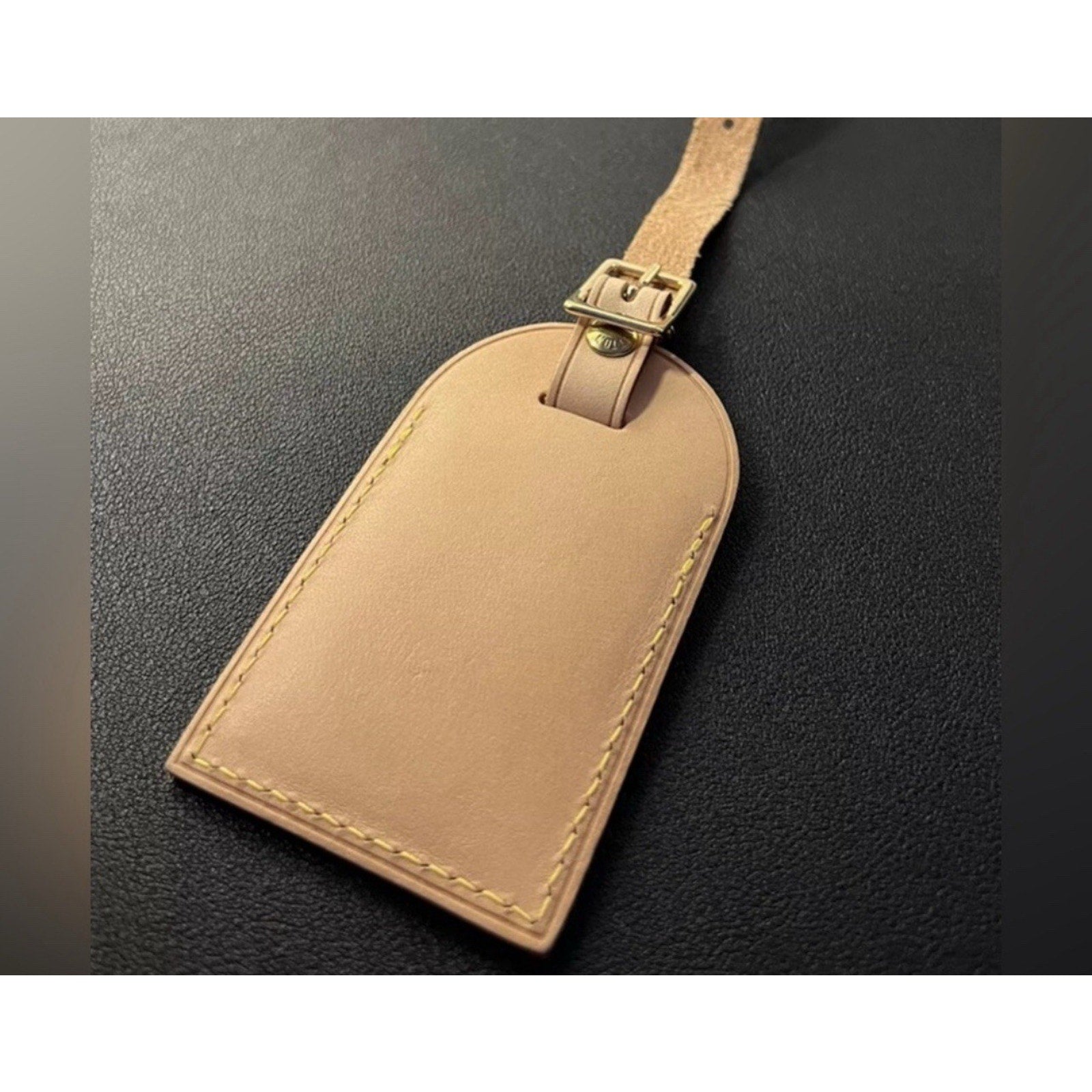 Louis Vuitton Paris Name Tag w/ RT Gold-tone Stamped Large UEC