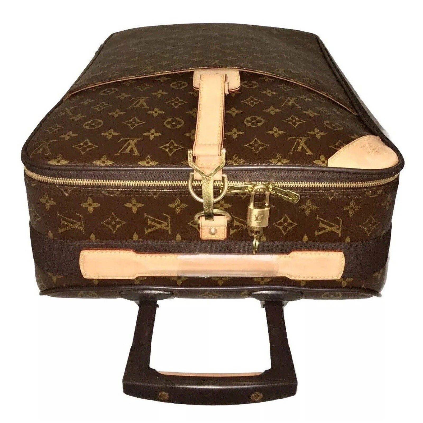 Louis Vuitton Pegase Monogram Suitcase Rolling Carry on w/ Coa Garment Bag 🇺🇸