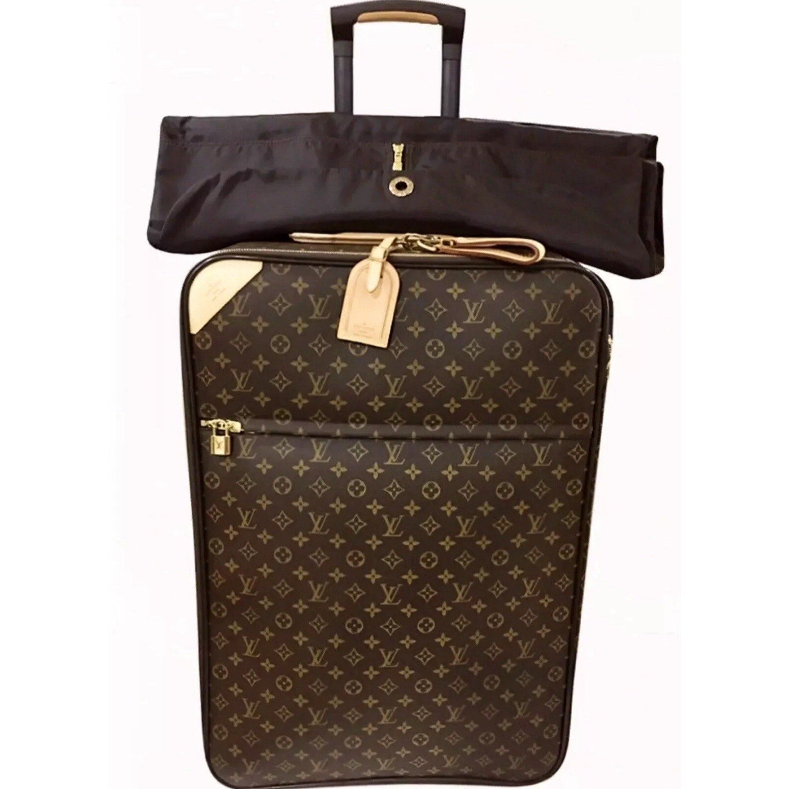 Louis Vuitton Pegase 70 Vintage LV Suitcase Luggage w/ Strap COA Garment Bag