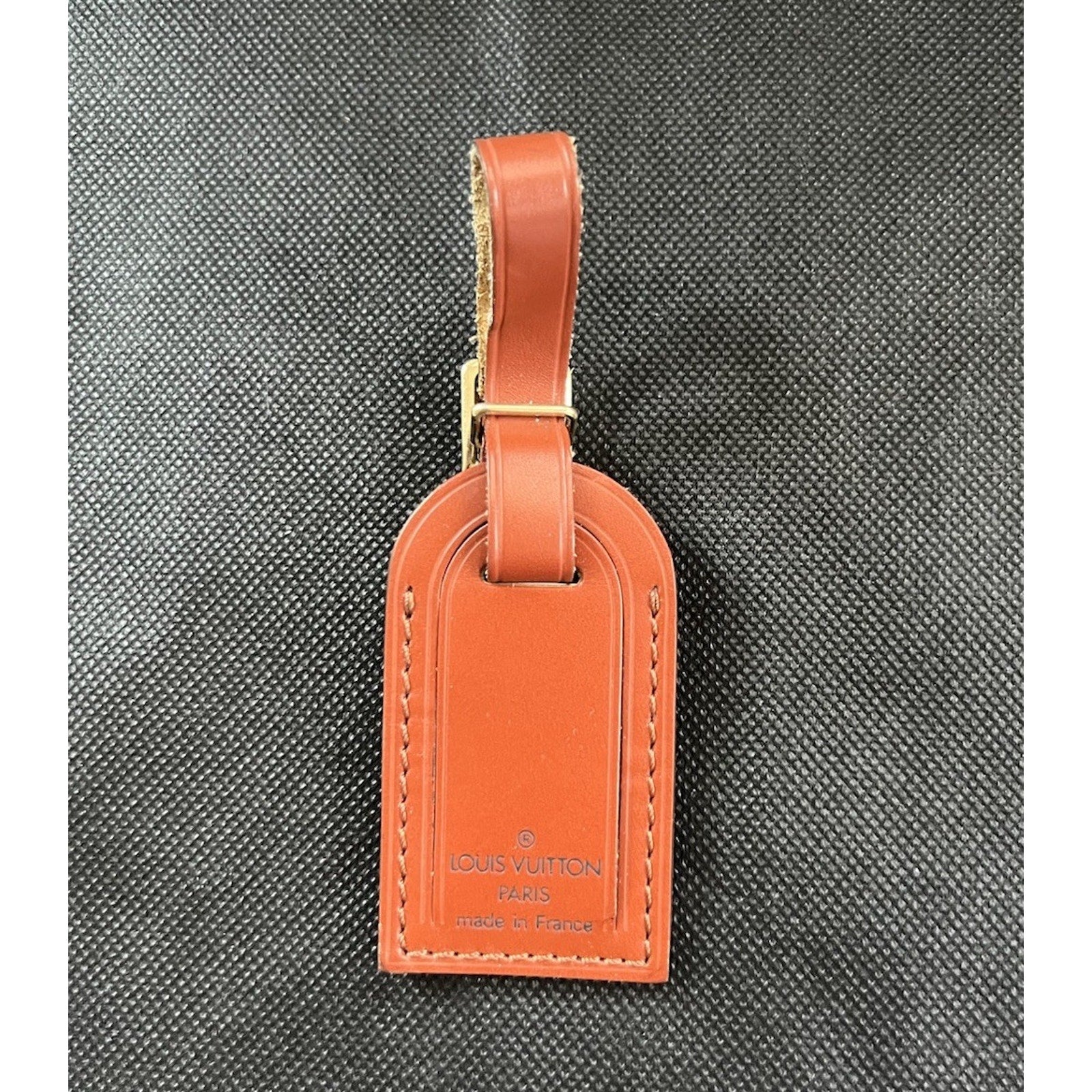 Louis Vuitton Kenyan Fawn Name Tag Goldtone Small - 1 pc France