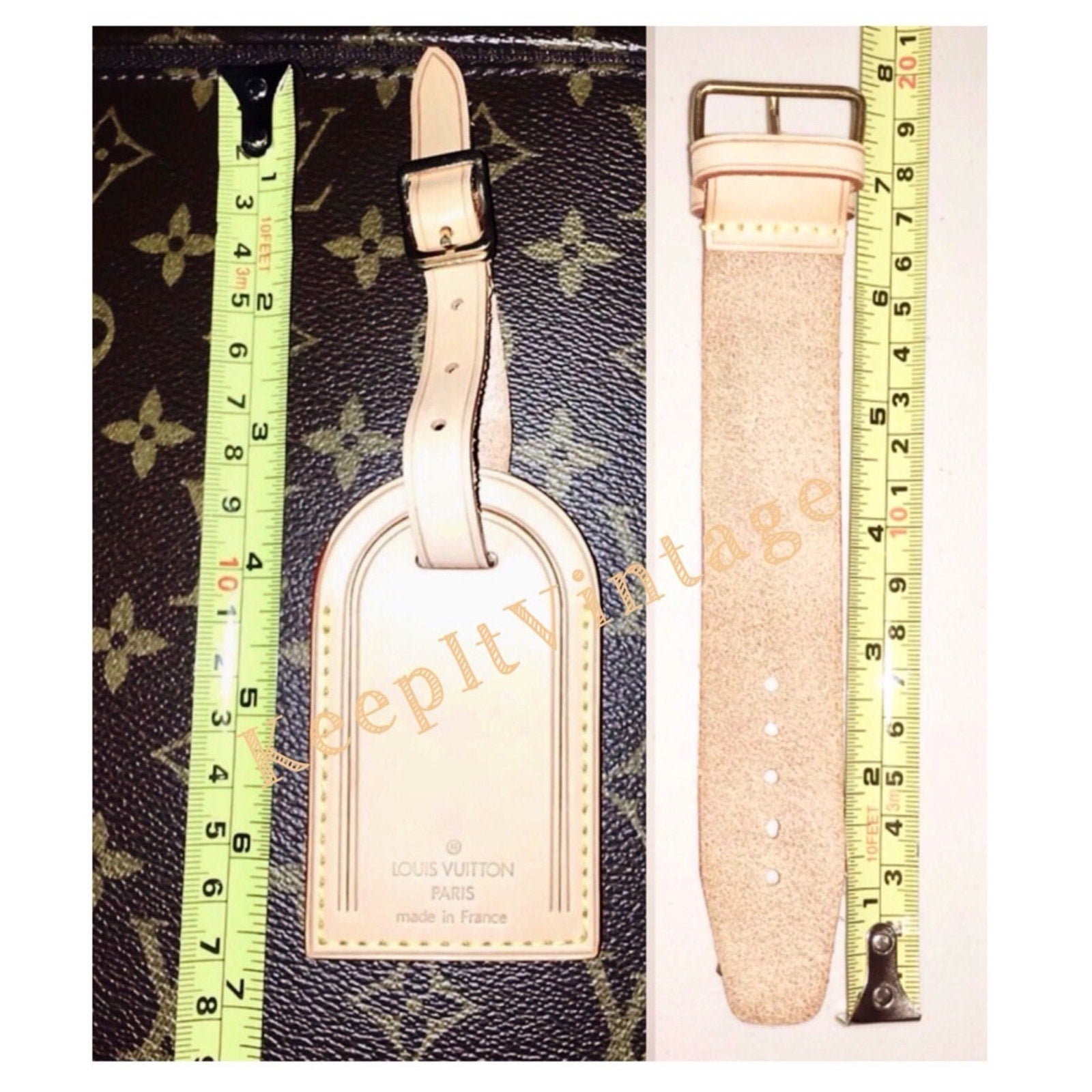 Louis Vuitton ID Name Tag Lock & Key Brass Padlock 1 Set - Goldtone Large