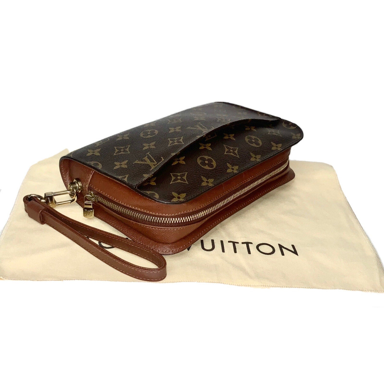 Louis Vuitton Orsay Clutch Bag Wristlet Excellent w/ Coa Dust bag & Strap