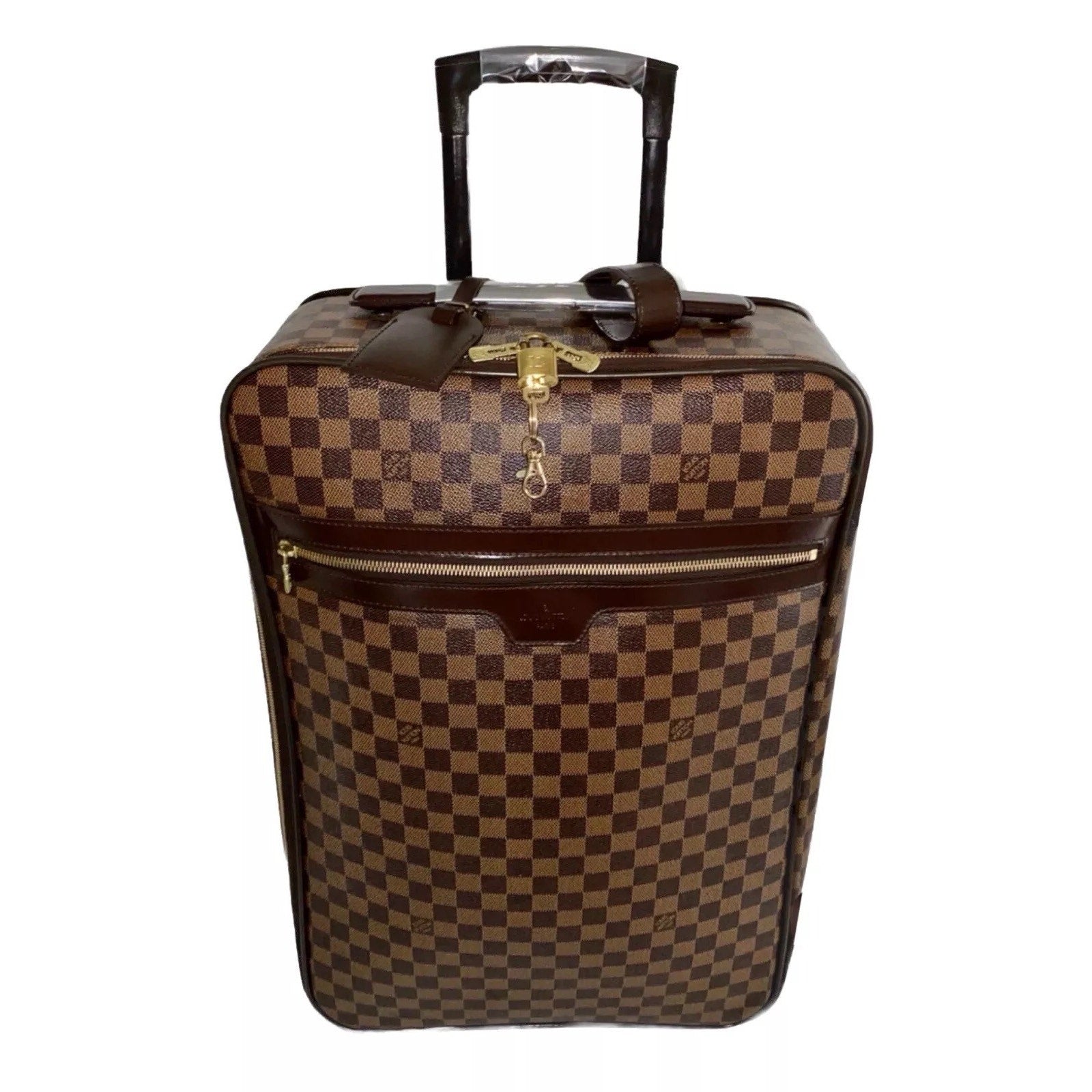 Louis Vuitton Pegase 55 Suitcase Bag Damier Ebene w/ Dustbag COA Padlock