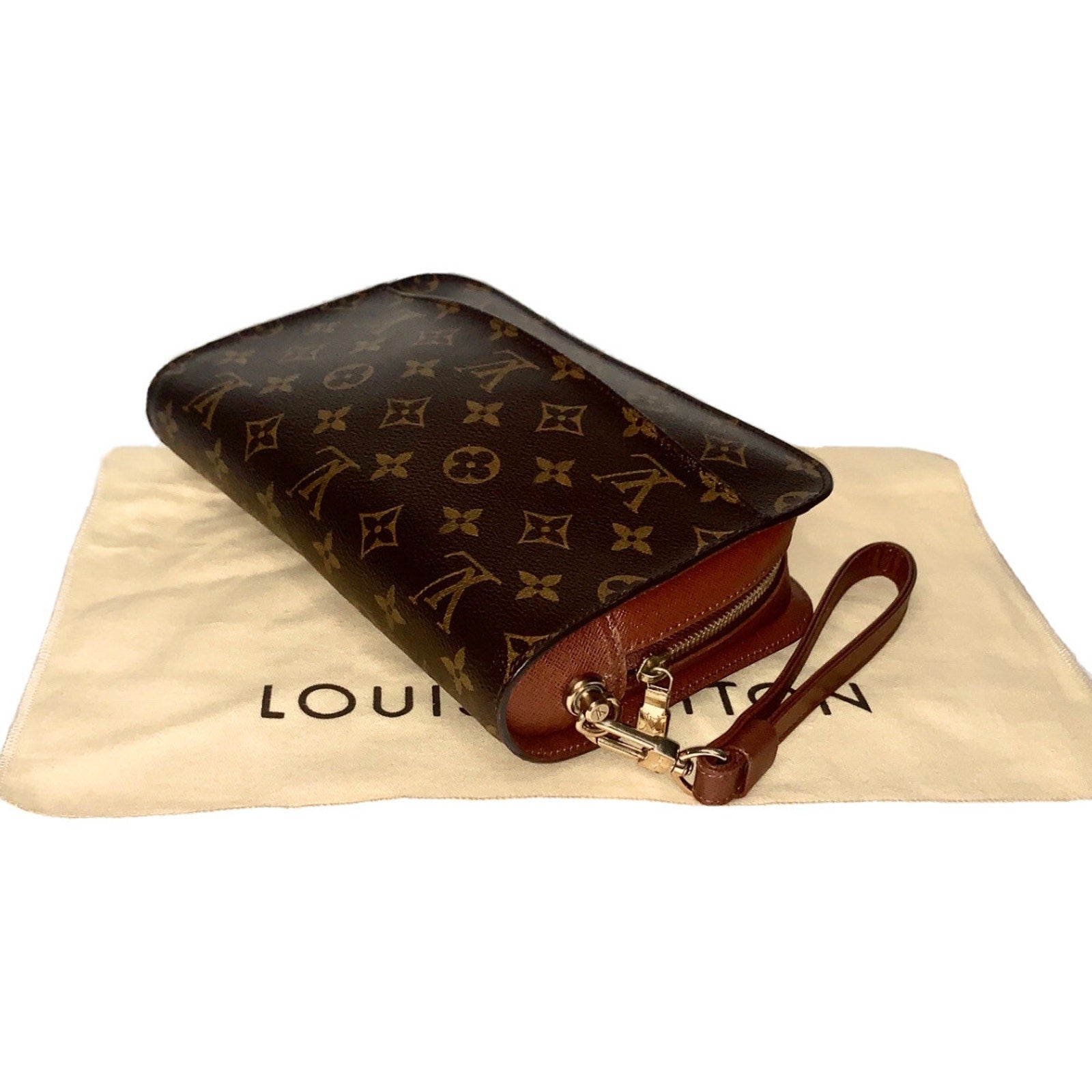 Louis Vuitton Orsay Clutch Bag Wristlet Excellent w/ Coa Dust bag & Strap