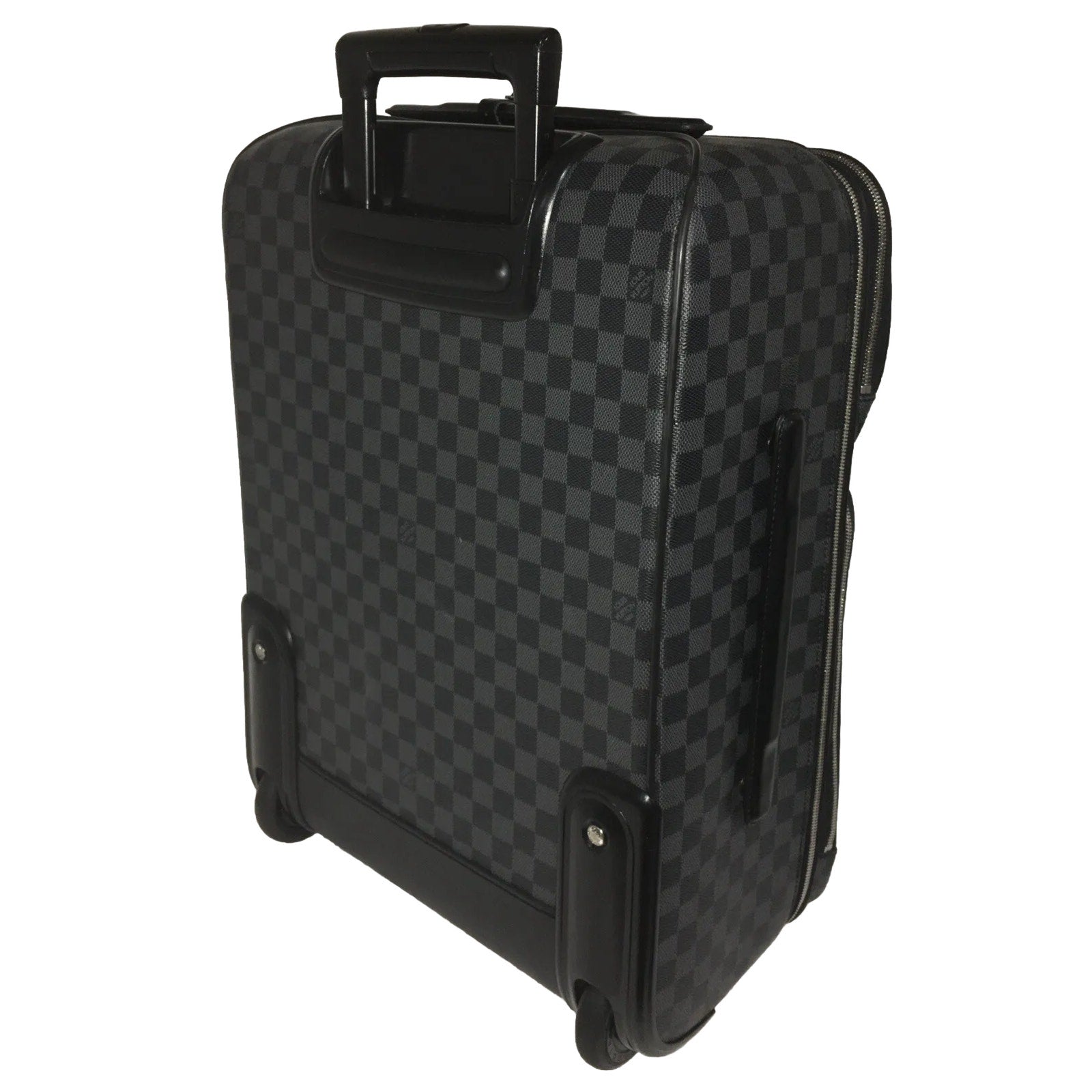 Louis Vuitton Business Pegase 21” Suitcase Bag Silvertone w/ Garment Bag