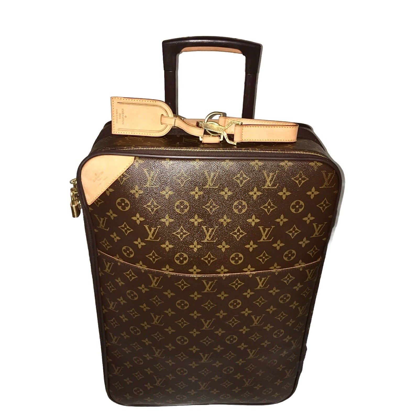 Authentic Louis Vuitton Pegase 55 Monogram Suitcase w/ Coa Dust-bag Name Tag
