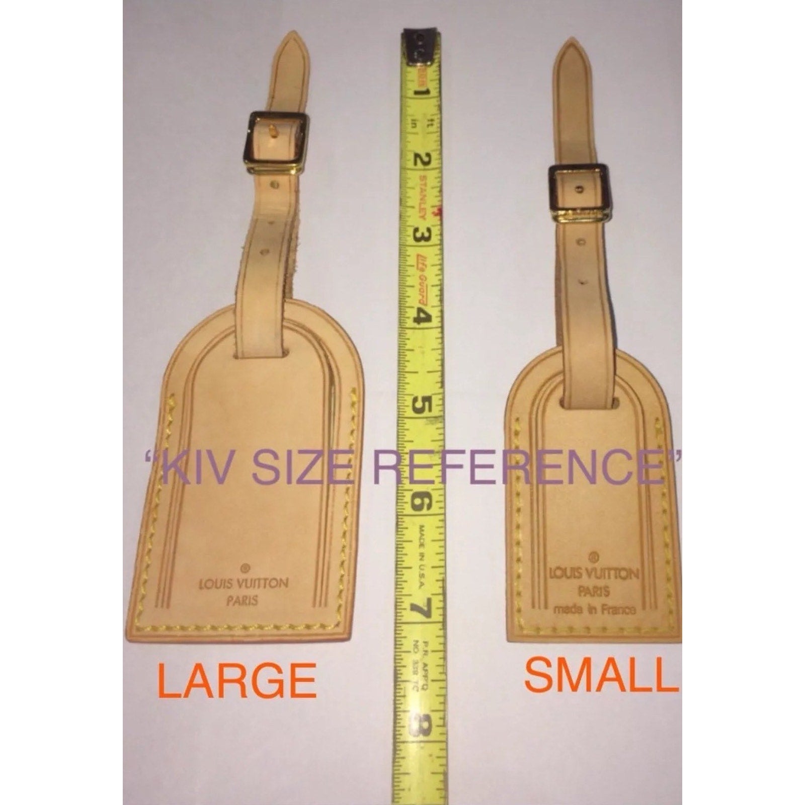 Louis Vuitton ID Name Tag Vachetta Large 🇫🇷 Authentic France