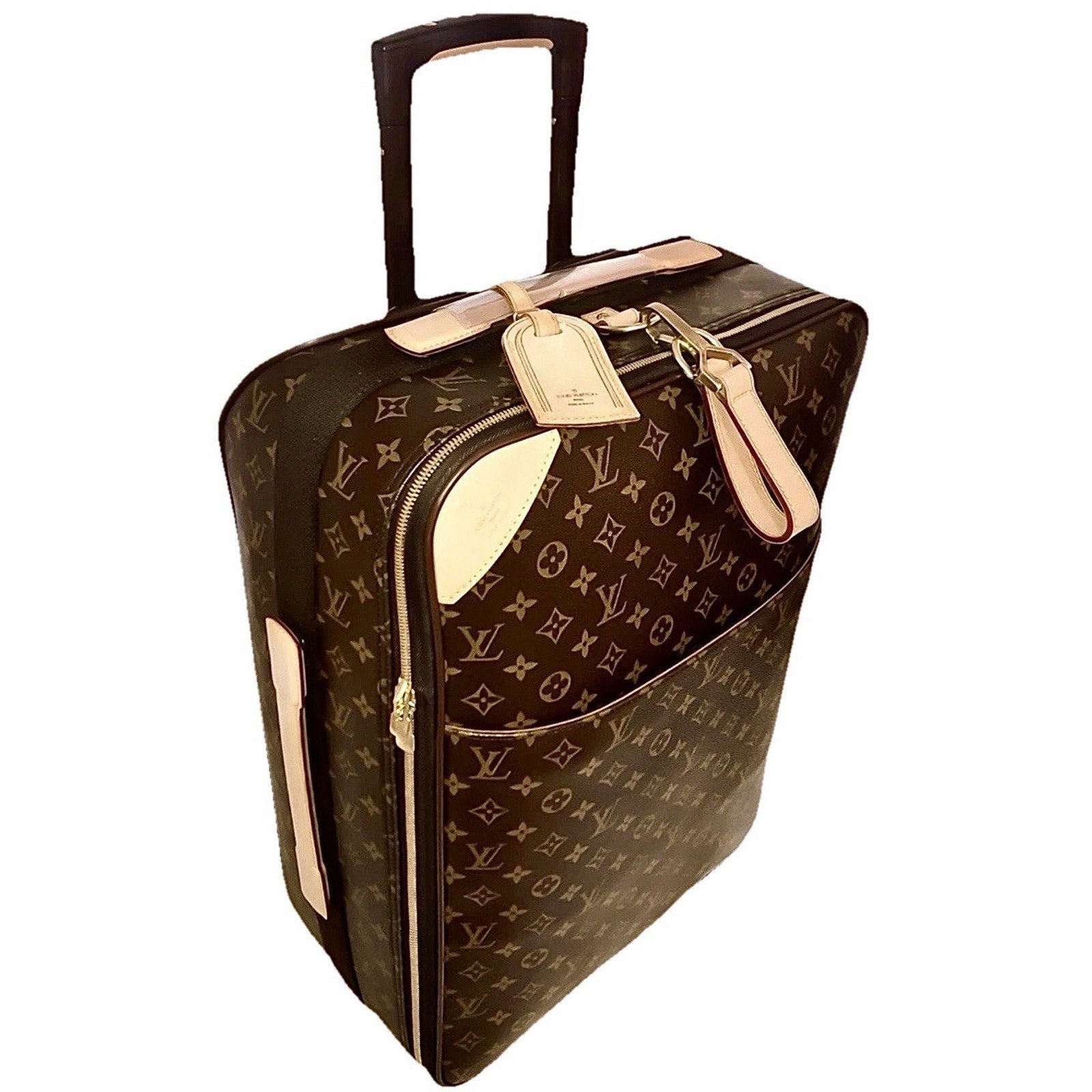 Louis Vuitton Pegase Rolling Suitcase Monogram Bag w/ Garment Hanger