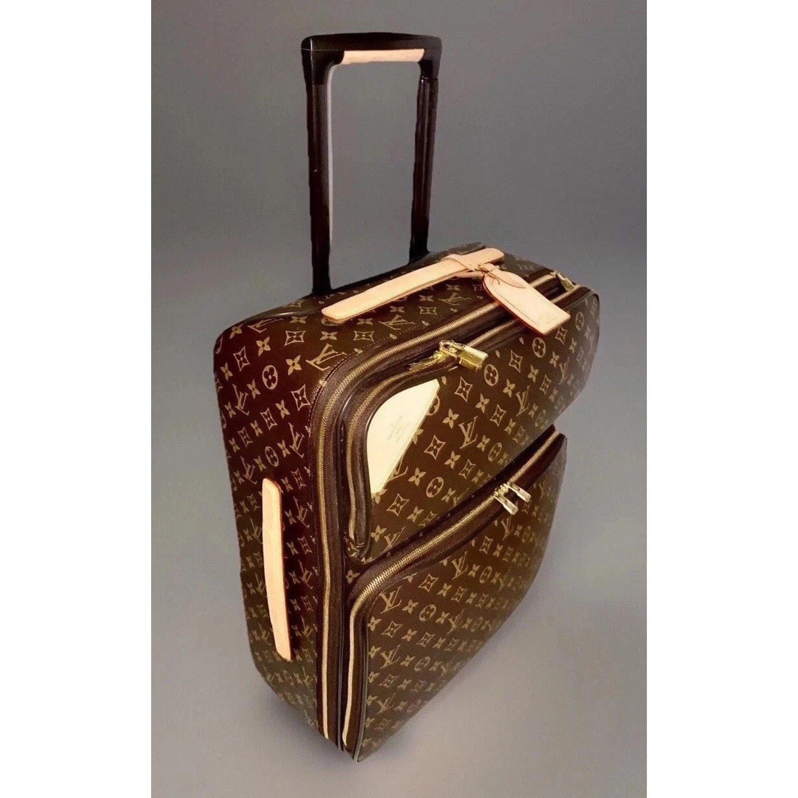 Louis Vuitton Pegase Business Suitcase Bag Monogram w/ Cover COA Upright