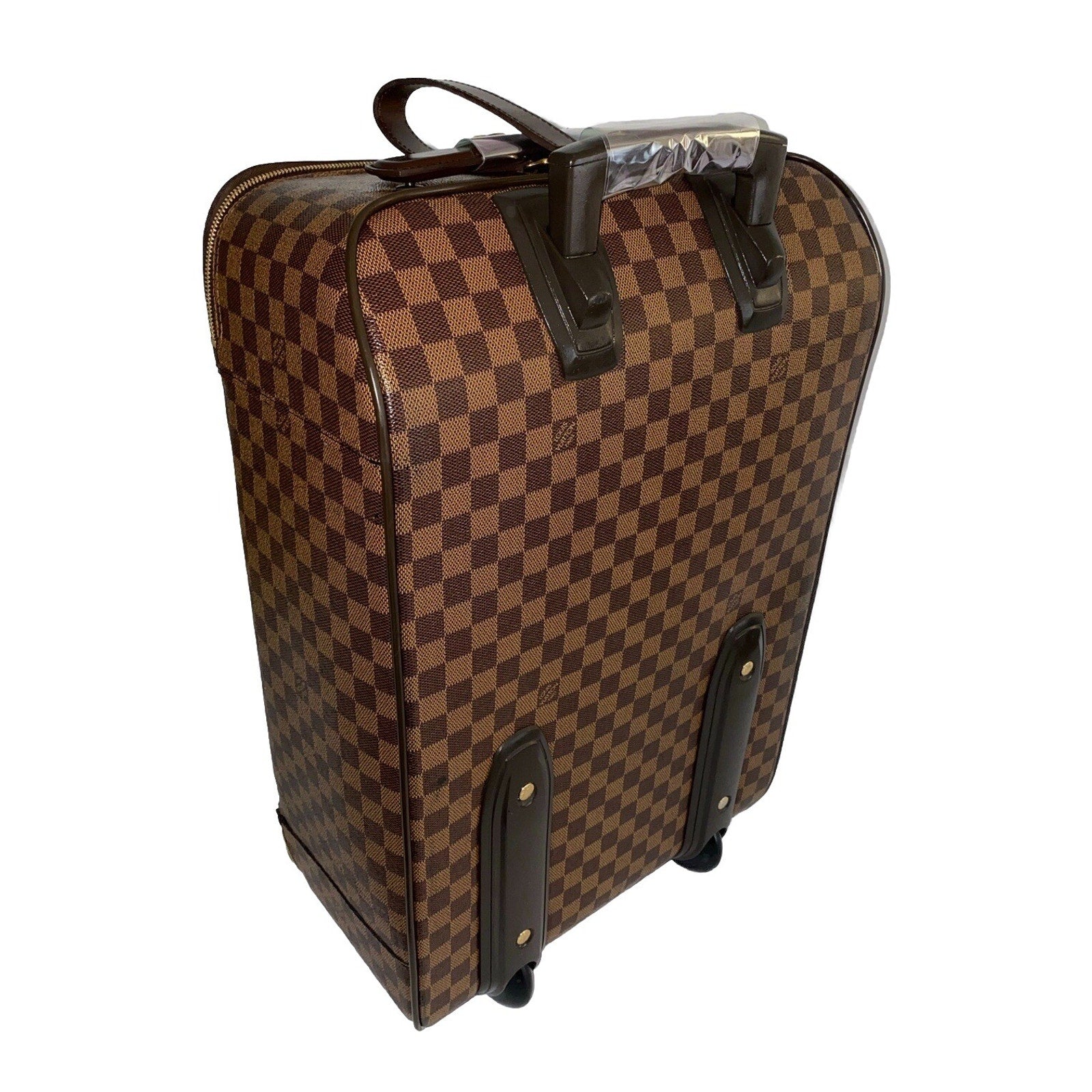 Louis Vuitton Pegase 55 Suitcase Bag Damier Ebene w/ Dust-bag Lock Strap