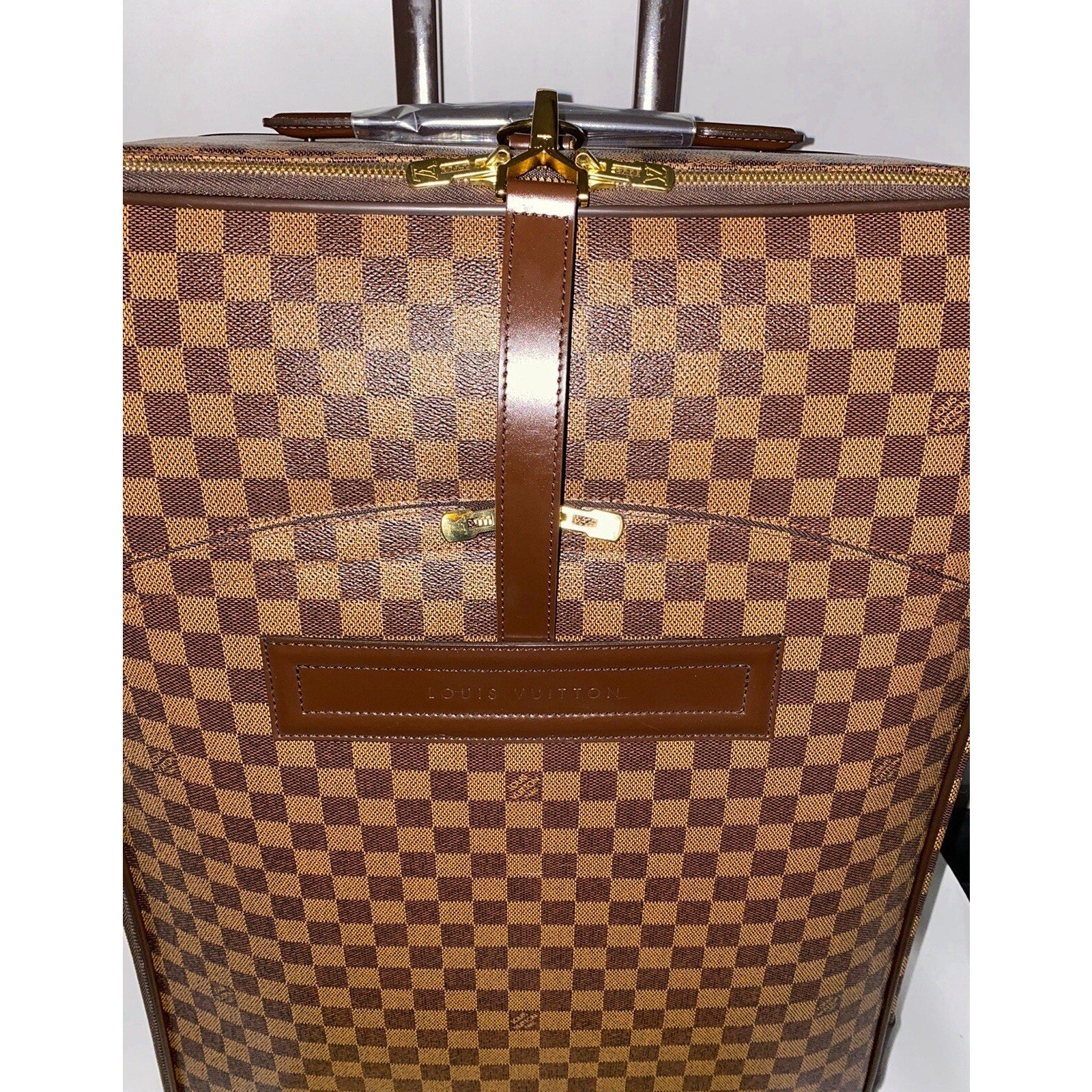 Louis Vuitton Pegase Rolling Suitcase Damier Ebene w/ Dust-Bag Gament Bag Cover