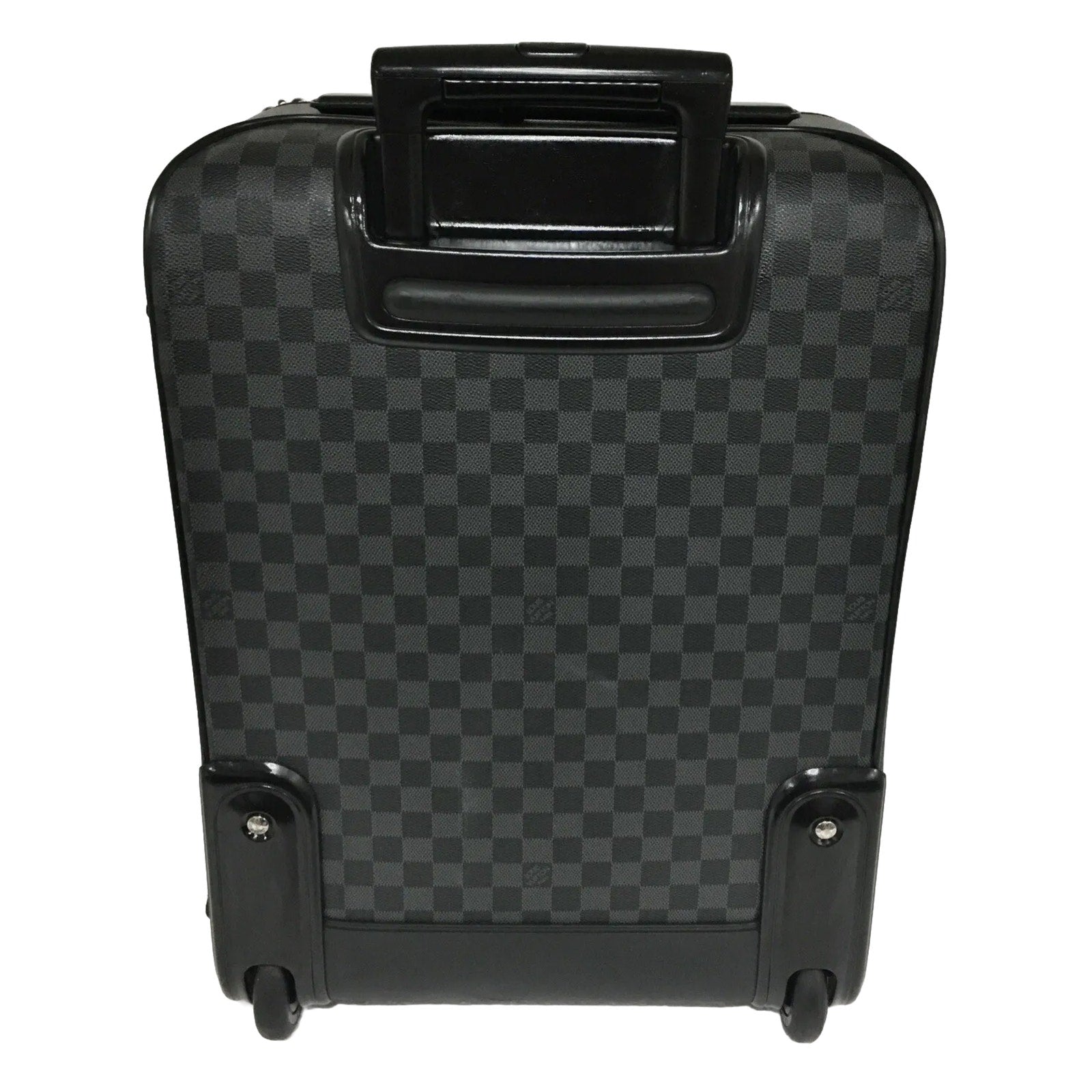 Louis Vuitton Pegase 55 Suitcase Graphite Bag Silver tone w/ Garment Bag