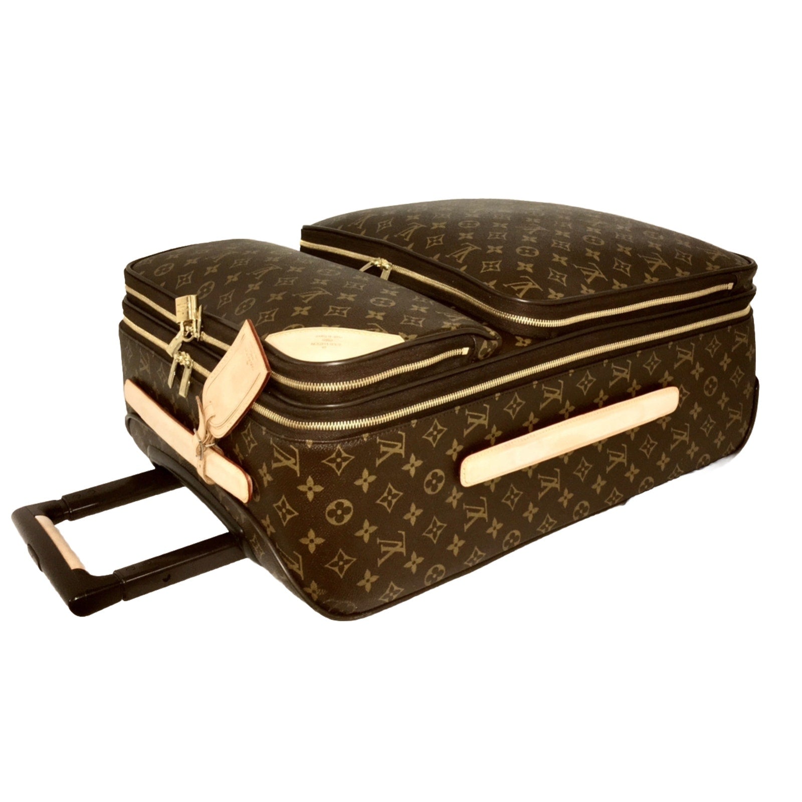 Louis Vuitton Business Pegase 55 w/ Protective Cover Suitcase Bag Monogram