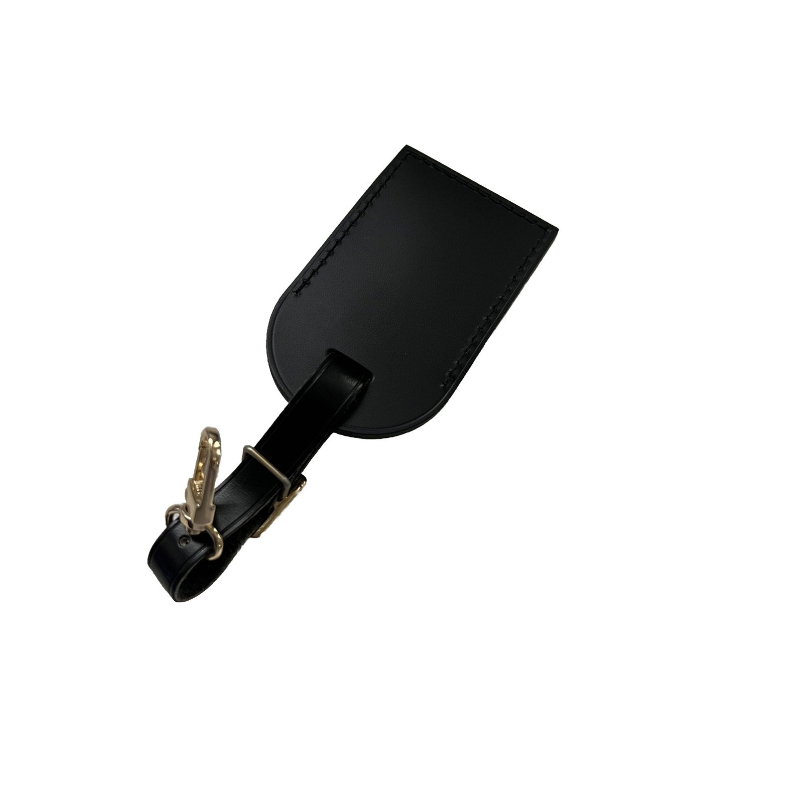 Louis Vuitton Paris Name Tag w/ TI Goldtone stamped Black Large