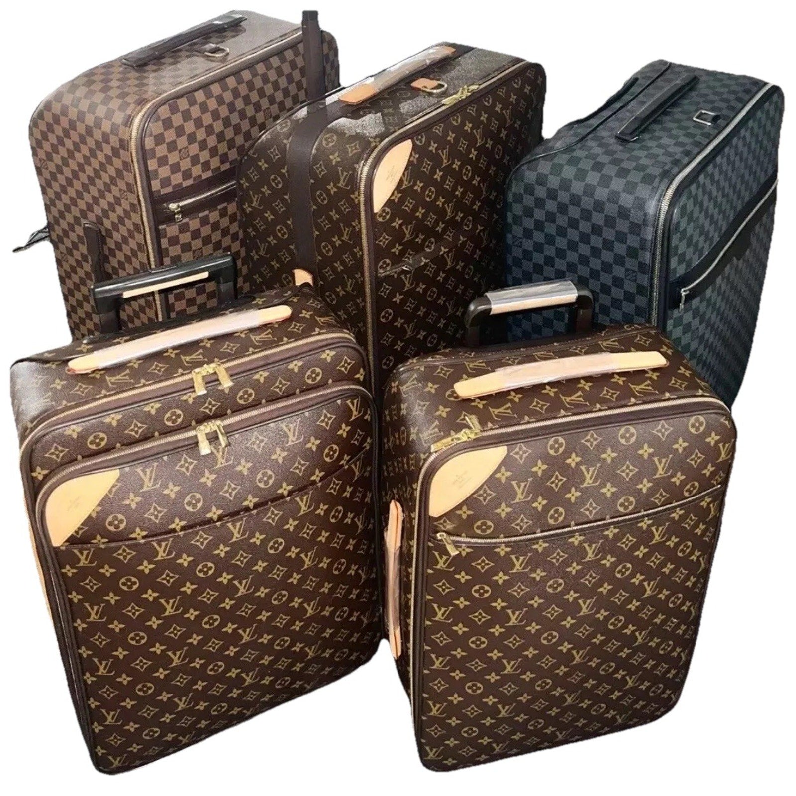 Louis Vuitton Business Pegase 55 Suitcase Monogram w/ Garment bag Dustbag Travel