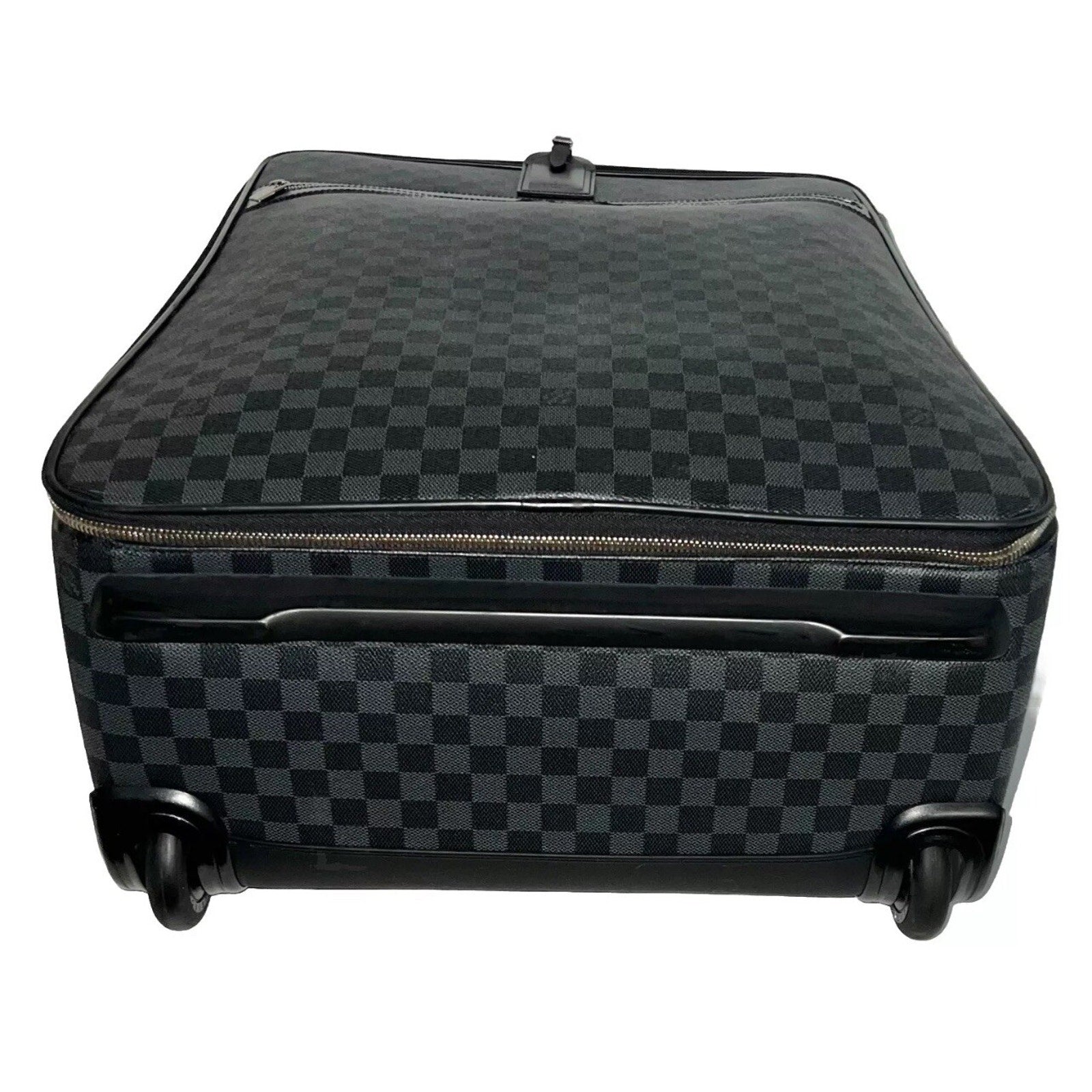 Louis Vuitton Pegase 65 Graphite Suitcase Luggage Bag Silver Tone w/ Pro Cover