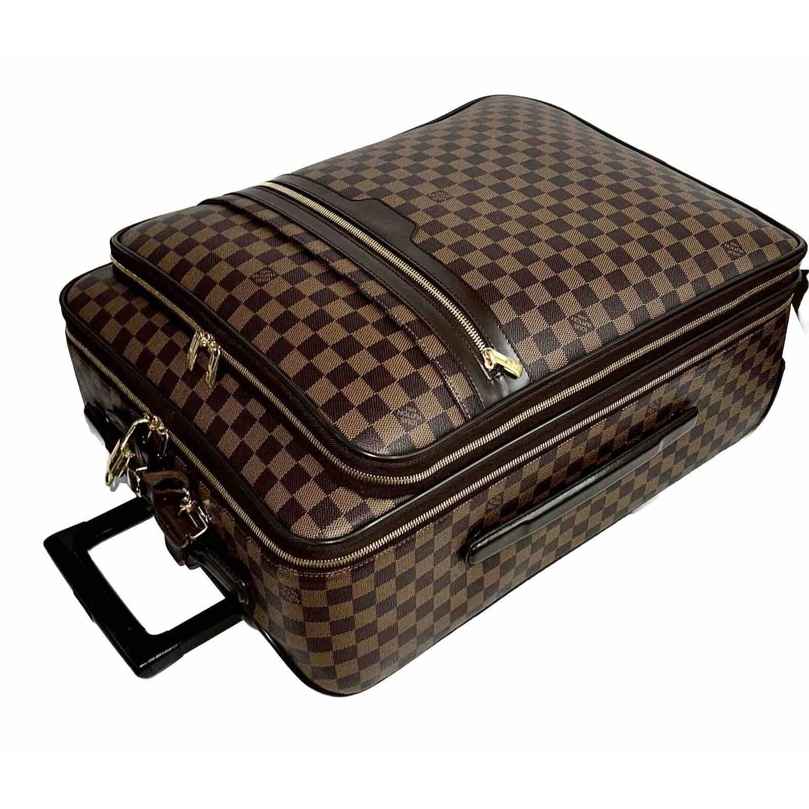 Louis Vuitton Pegase Business Suitcase Damier Ebene w/ Dustbag Strap Garment Bag