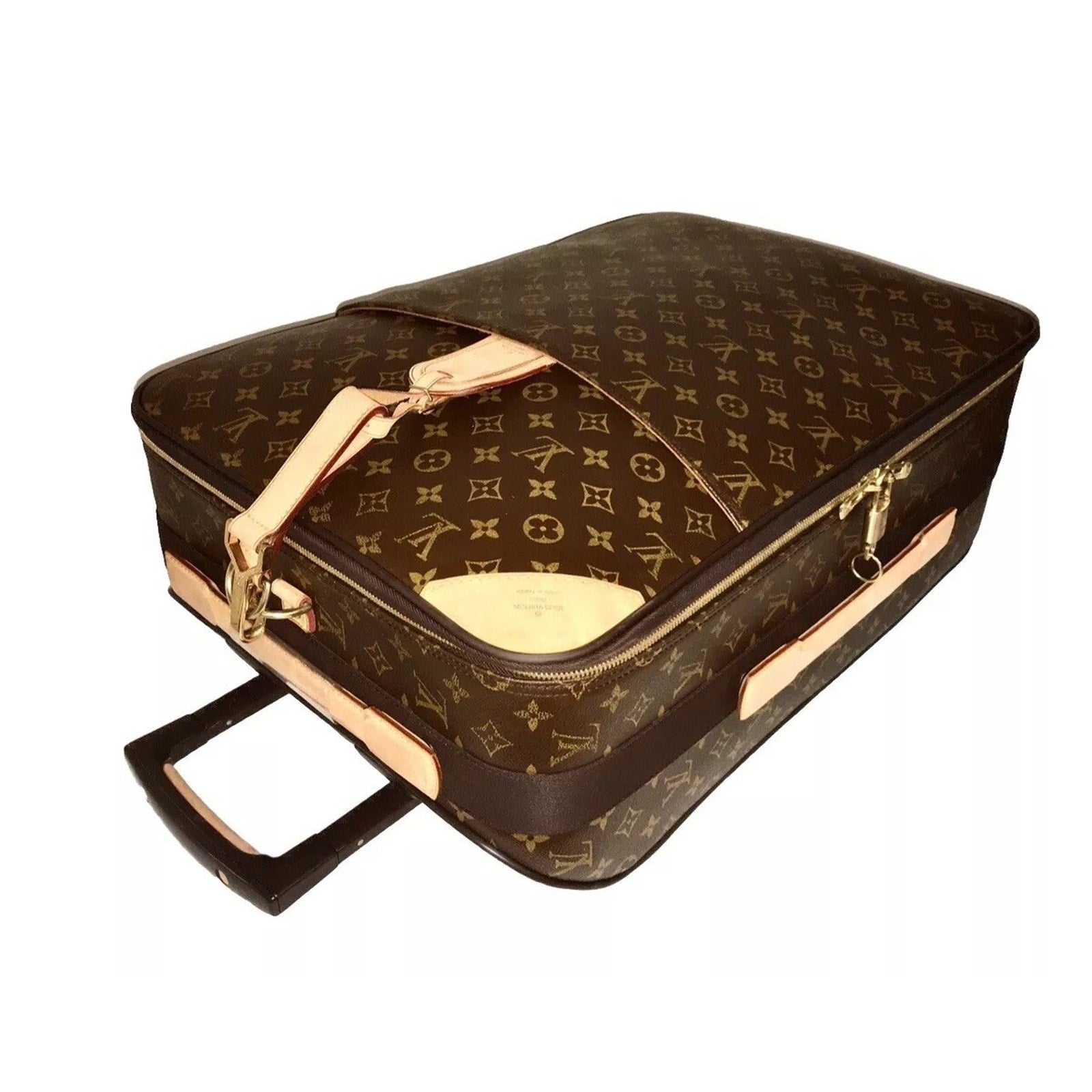 Authentic Louis Vuitton Pegase 55 Monogram Suitcase w/ Coa Dust-bag Name Tag