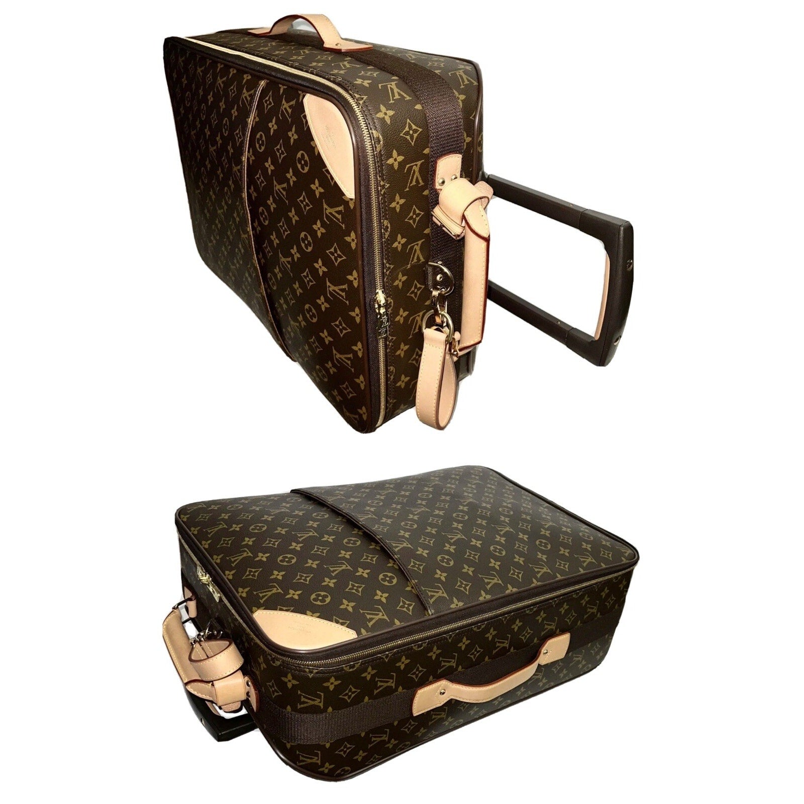 Louis Vuitton Pegase 55 Roller Suitcase Bag Coa Dust-bag Strap Lock Key