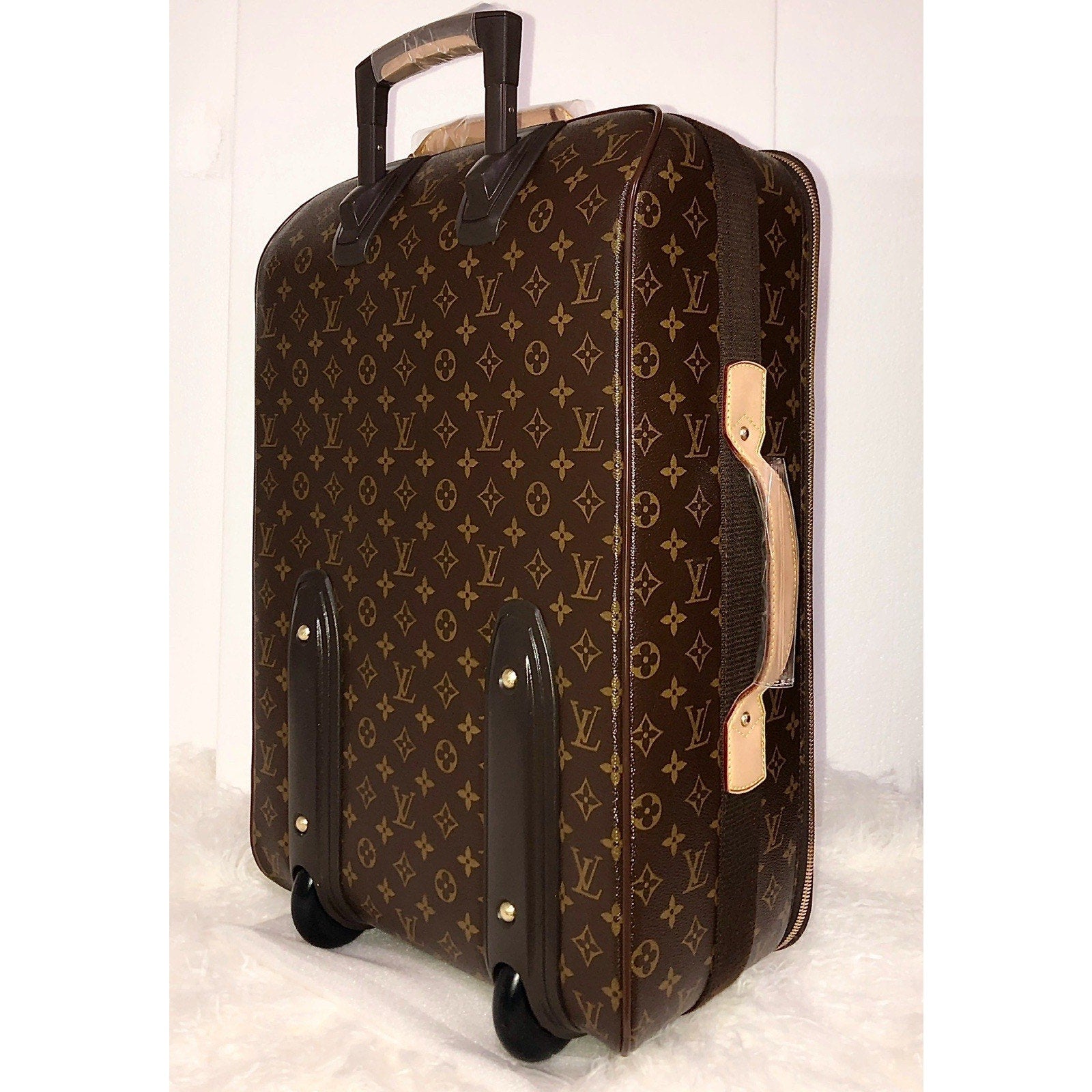 Louis Vuitton Pegase Upright Suitcase Carry Bag w/ COA Dustbag Tag Strap