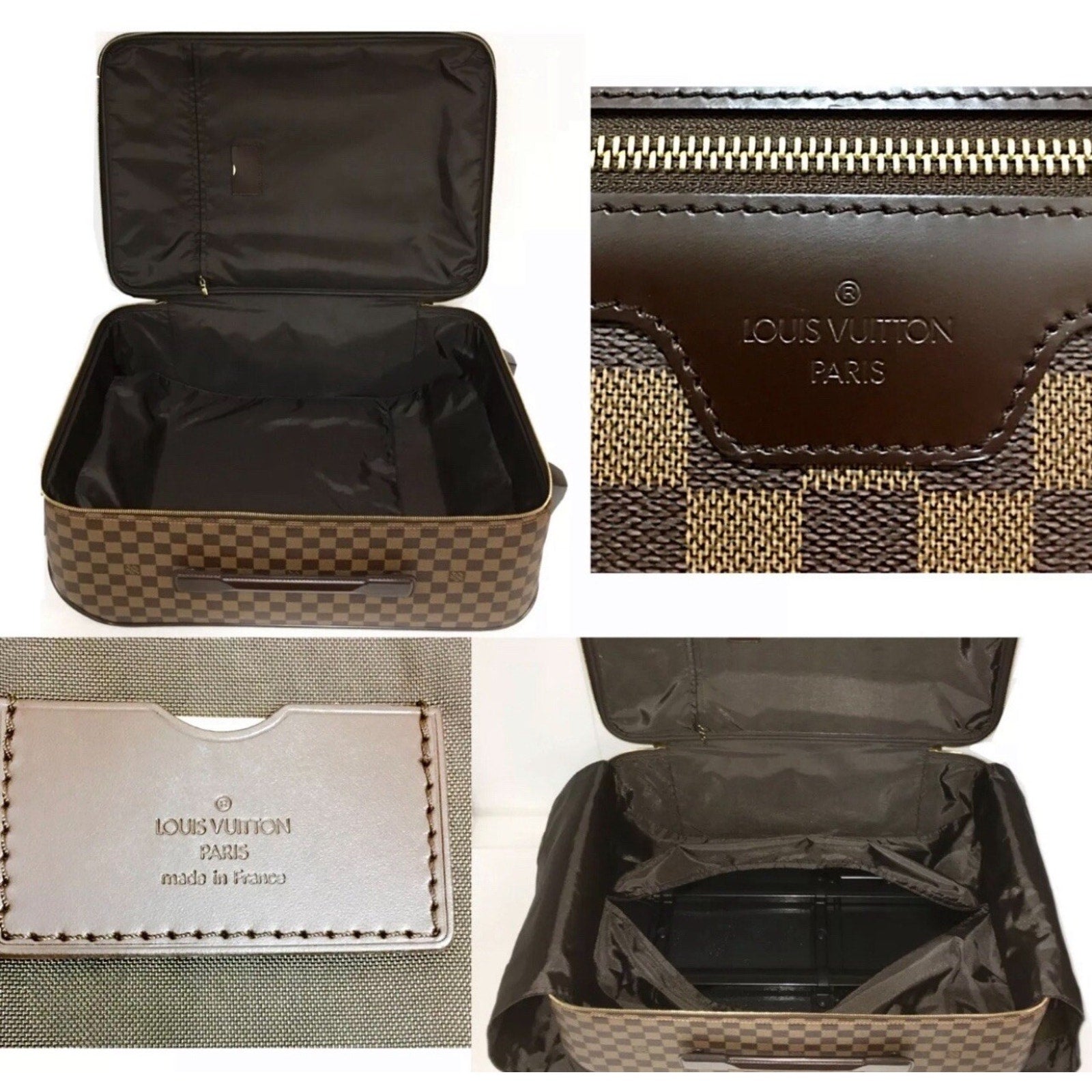 Louis Vuitton Pegase 55 Suitcase Bag Damier Ebene w/ Dustbag COA Padlock