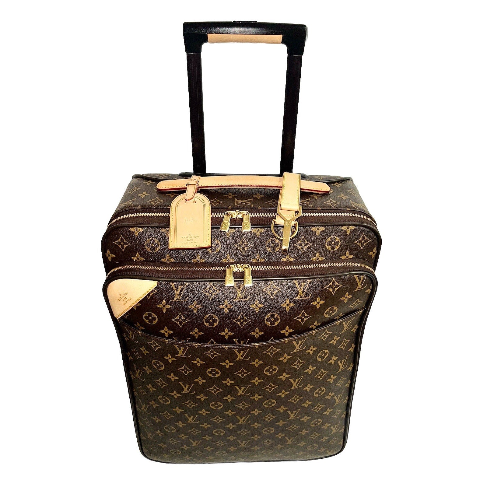 Louis Vuitton Business Pegase 55 Suitcase Monogram w/ Garment bag Dustbag Travel