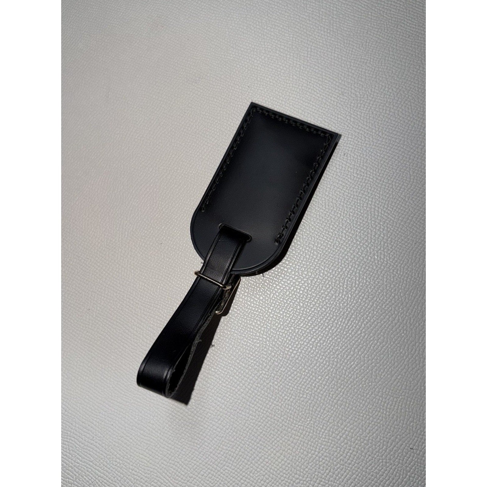 Louis Vuitton Black Name Tag w/ H F Initials Small Goldtone Mint