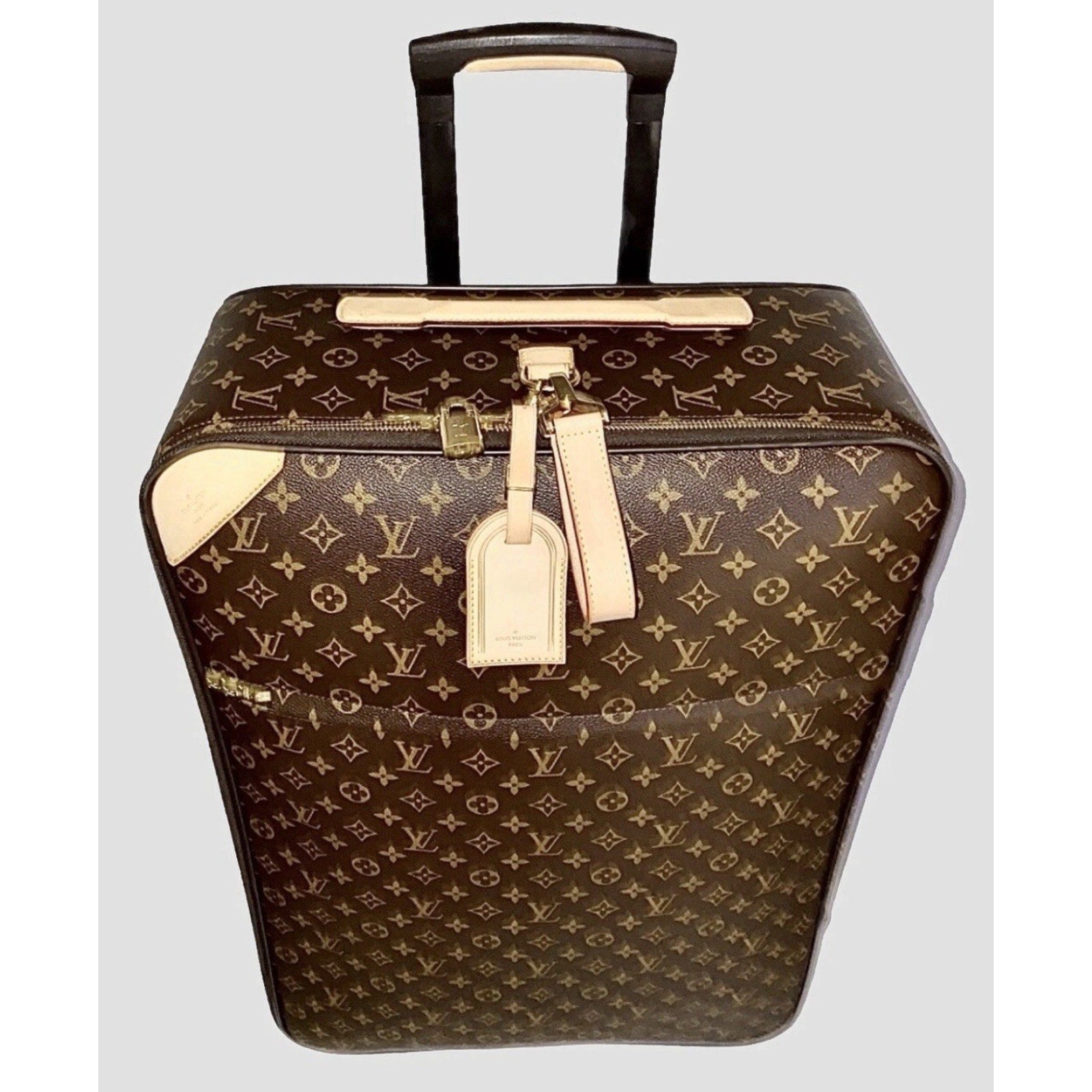Louis Vuitton Pegase Monogram Suitcase Upright Bag + Garment —Dust-bag