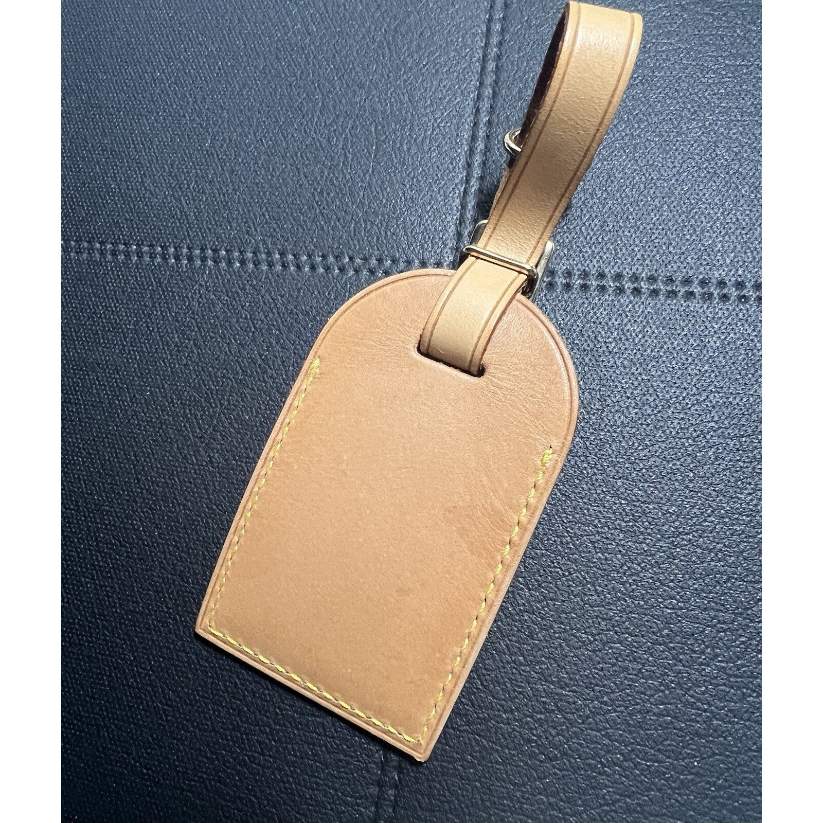 Louis Vuitton Name Tag AA Stamped Initials Goldtone - Natural Vachetta