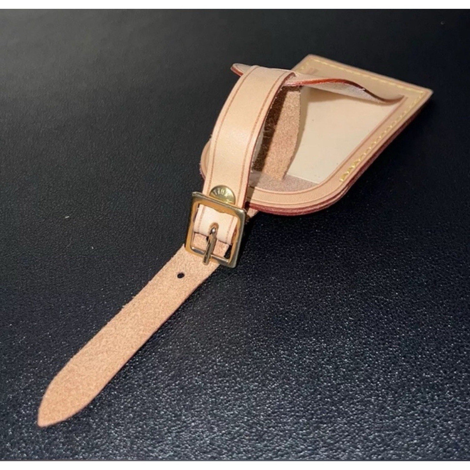 Louis Vuitton Paris Name Tag w/ RT Gold-tone Stamped Large UEC