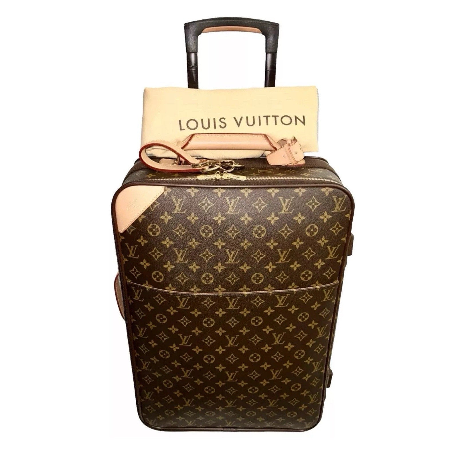 Louis Vuitton Pegase 55 Roller Suitcase Bag Coa Dust-bag Strap Lock Key