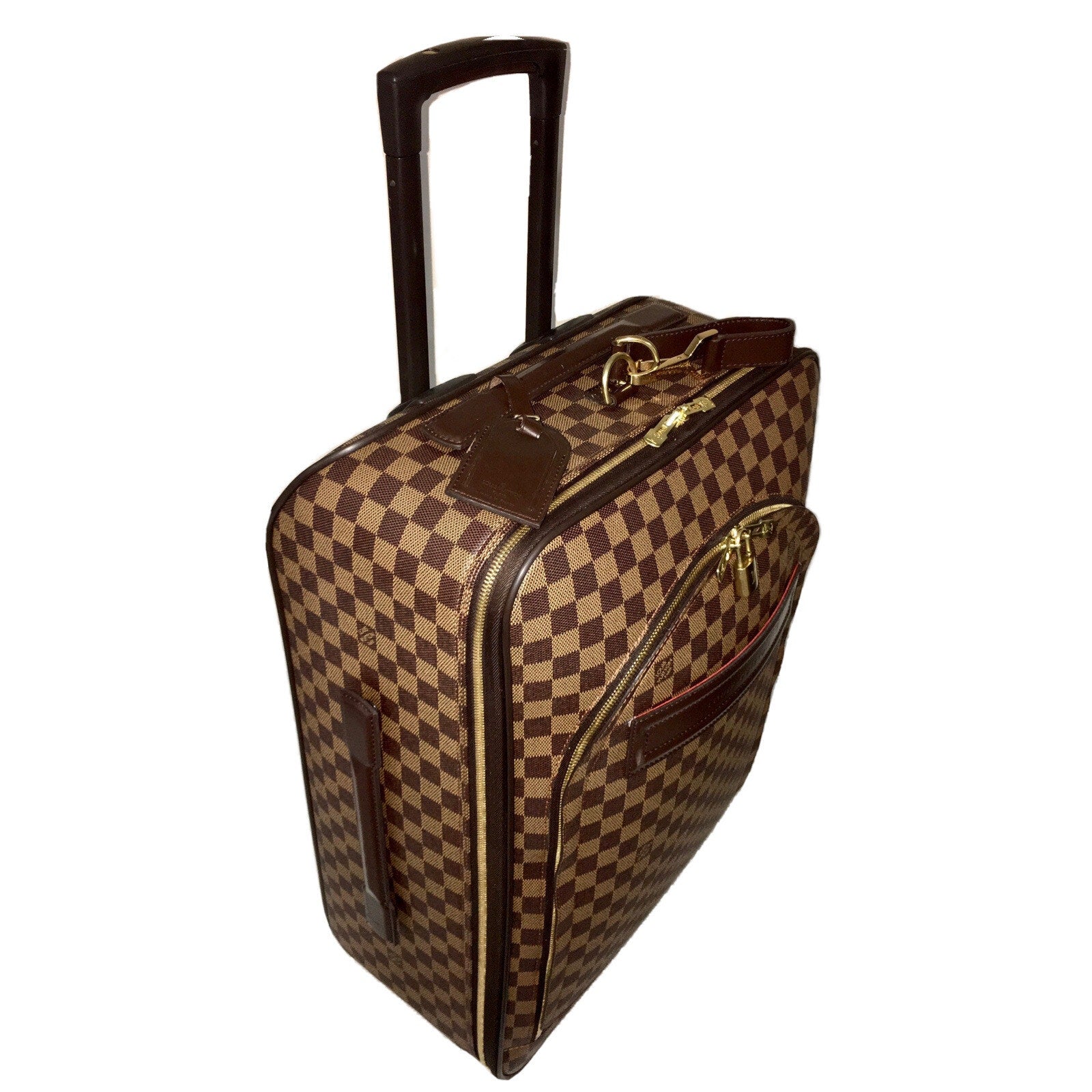 Louis Vuitton Pegase 55 Suitcase Bag Damier Ebene w/ Garment Bag Hanger