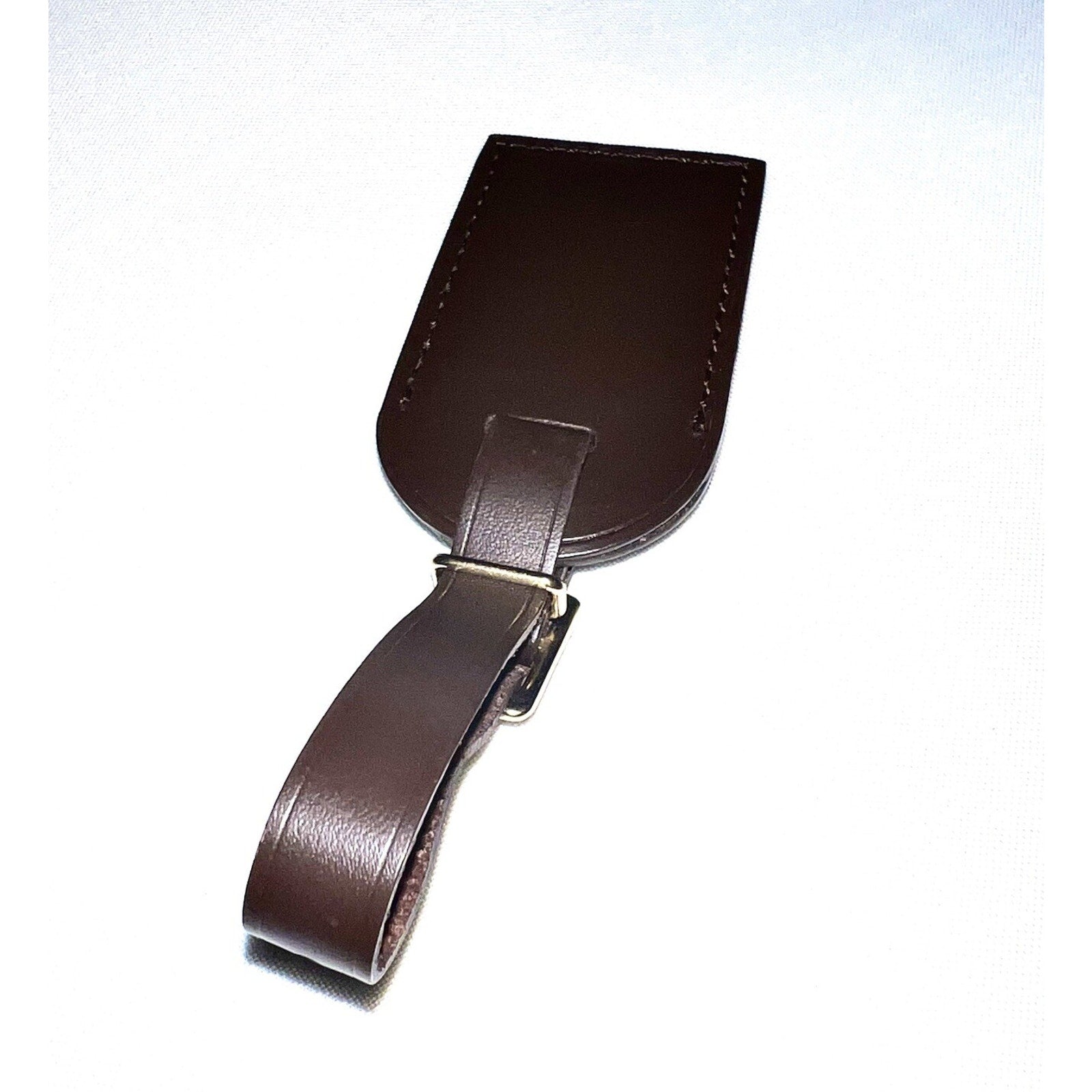 Louis Vuitton Damier Ebene Leather Tag Small Brown Bag Charm Name Tag France