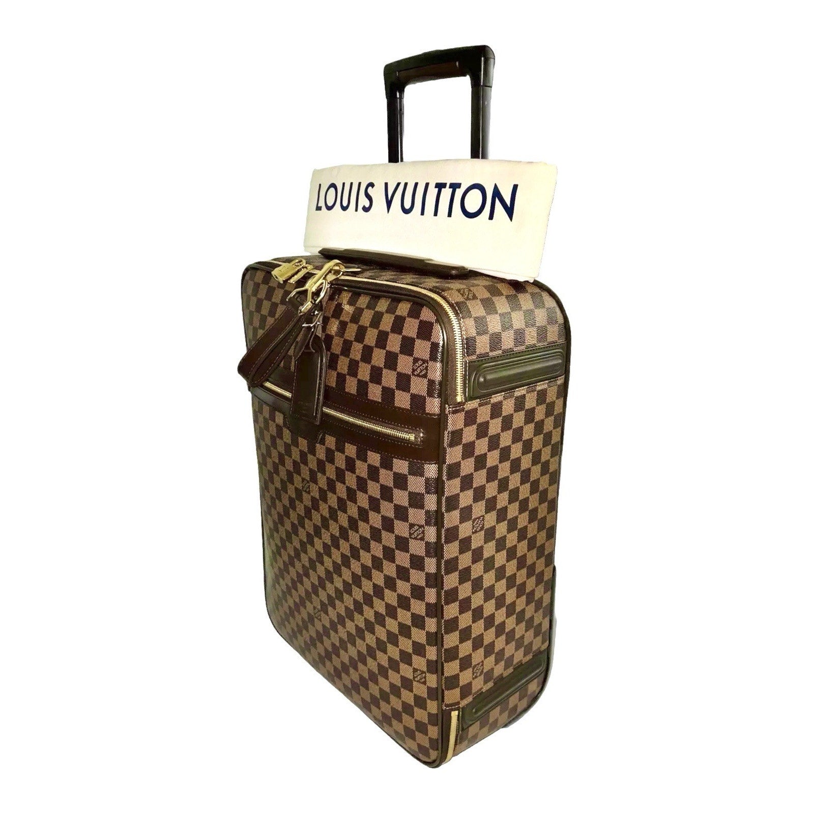 Louis Vuitton Pegase 55 Legere Damier Ebene Suitcase w/ Strap Coa Dust-bag
