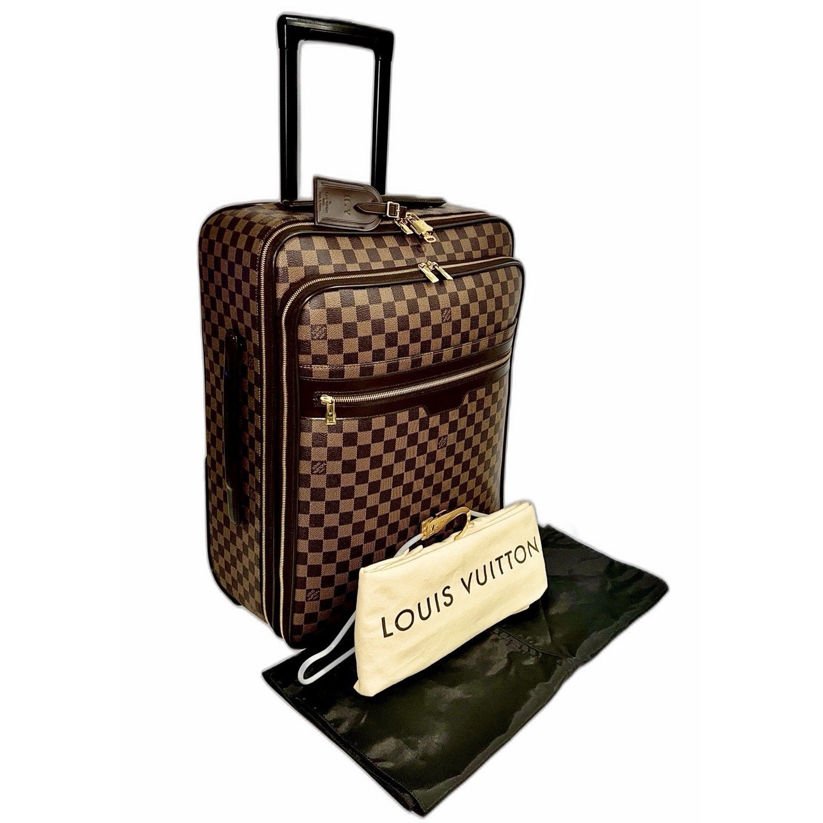 Louis Vuitton Pegase Business Suitcase Damier Ebene w/ Dustbag Garment Bag