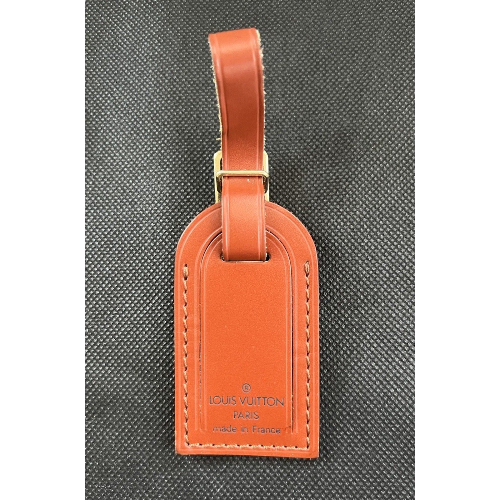 Louis Vuitton Kenyan Fawn Name Tag Goldtone Small - 1 pc France