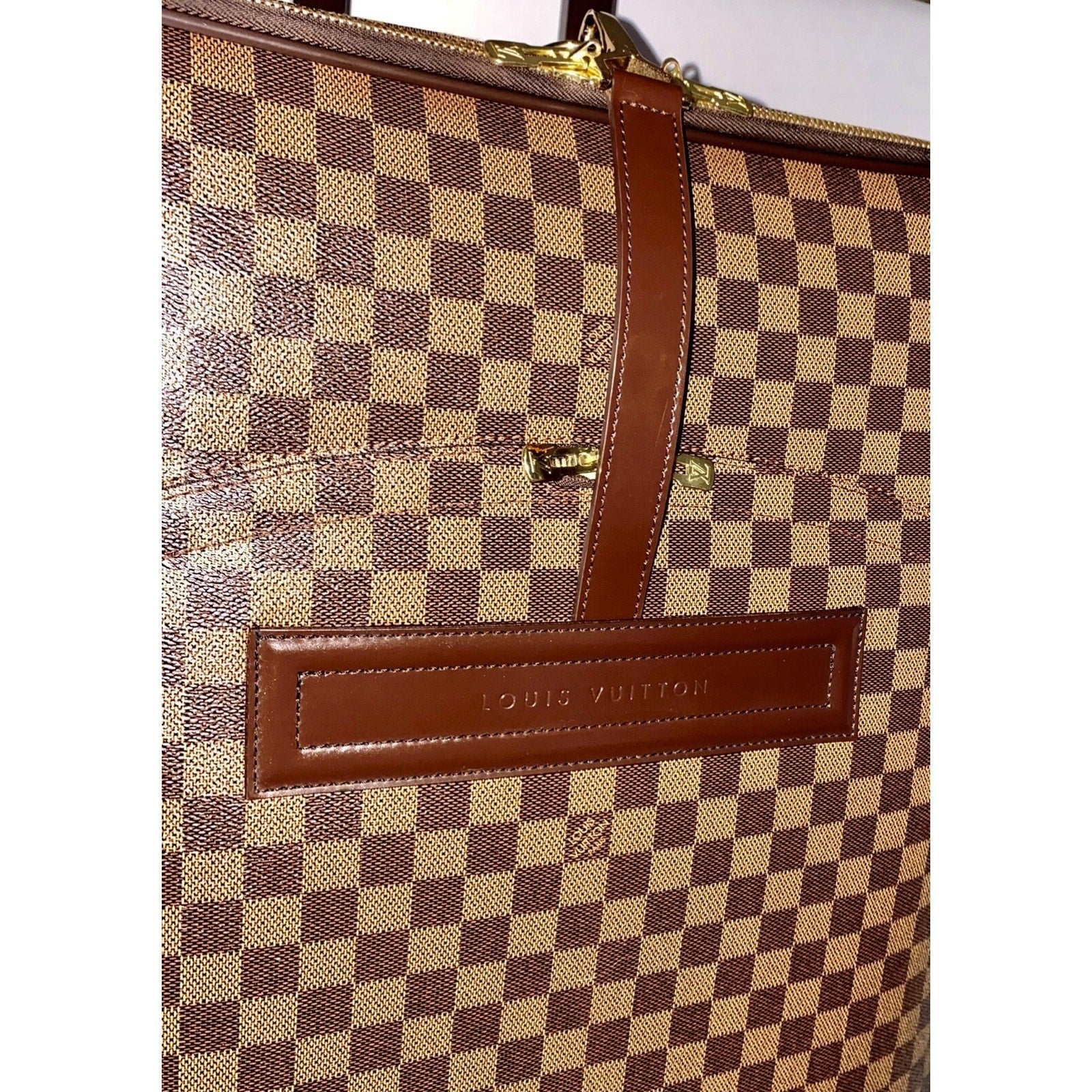 Louis Vuitton Pegase 70 Suitcase Bag Damier Ebene w/ XL Garment Cover Hanger