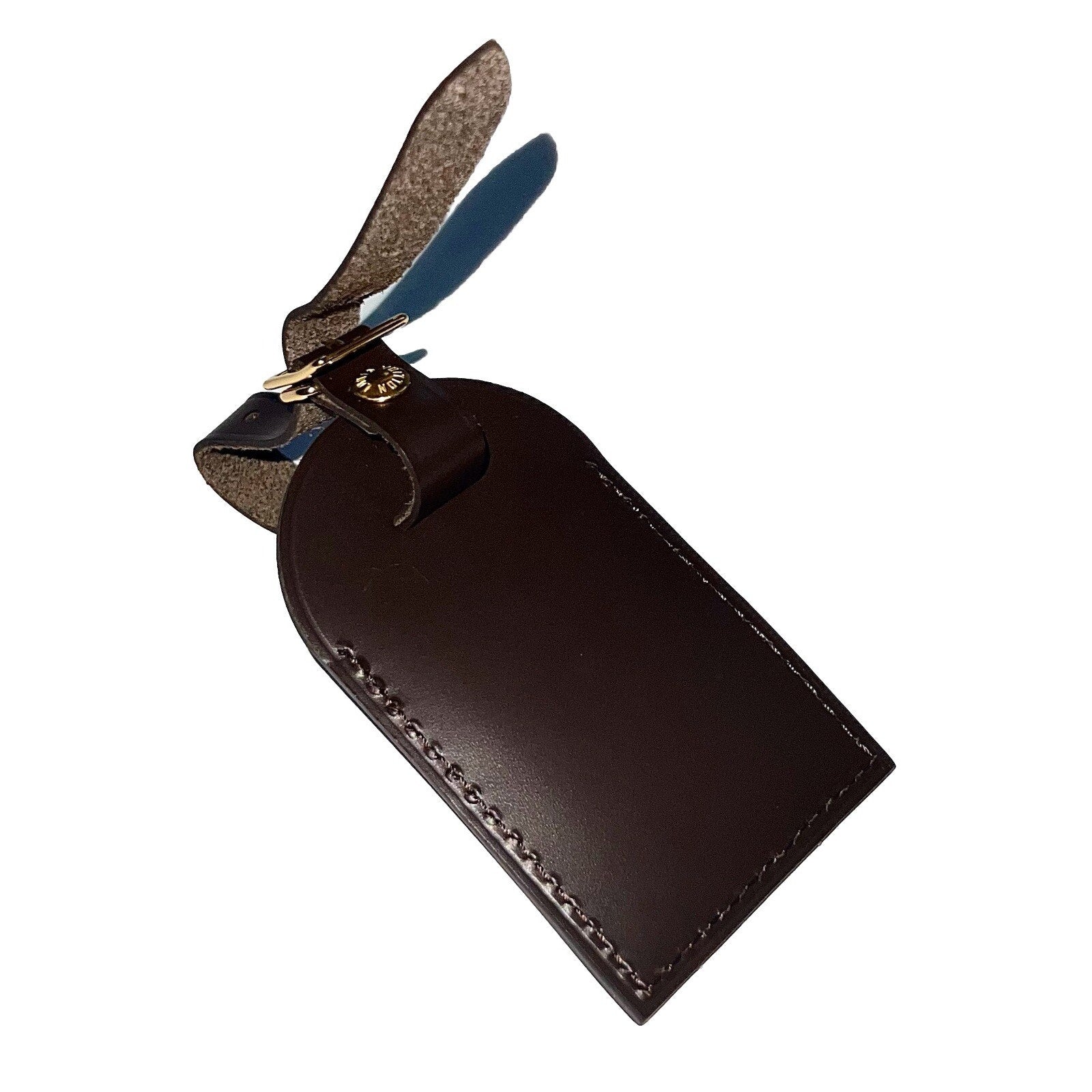 RARE Louis Vuitton 71 ID Name Tag Damier Ebene Goldtone July 1 UEC