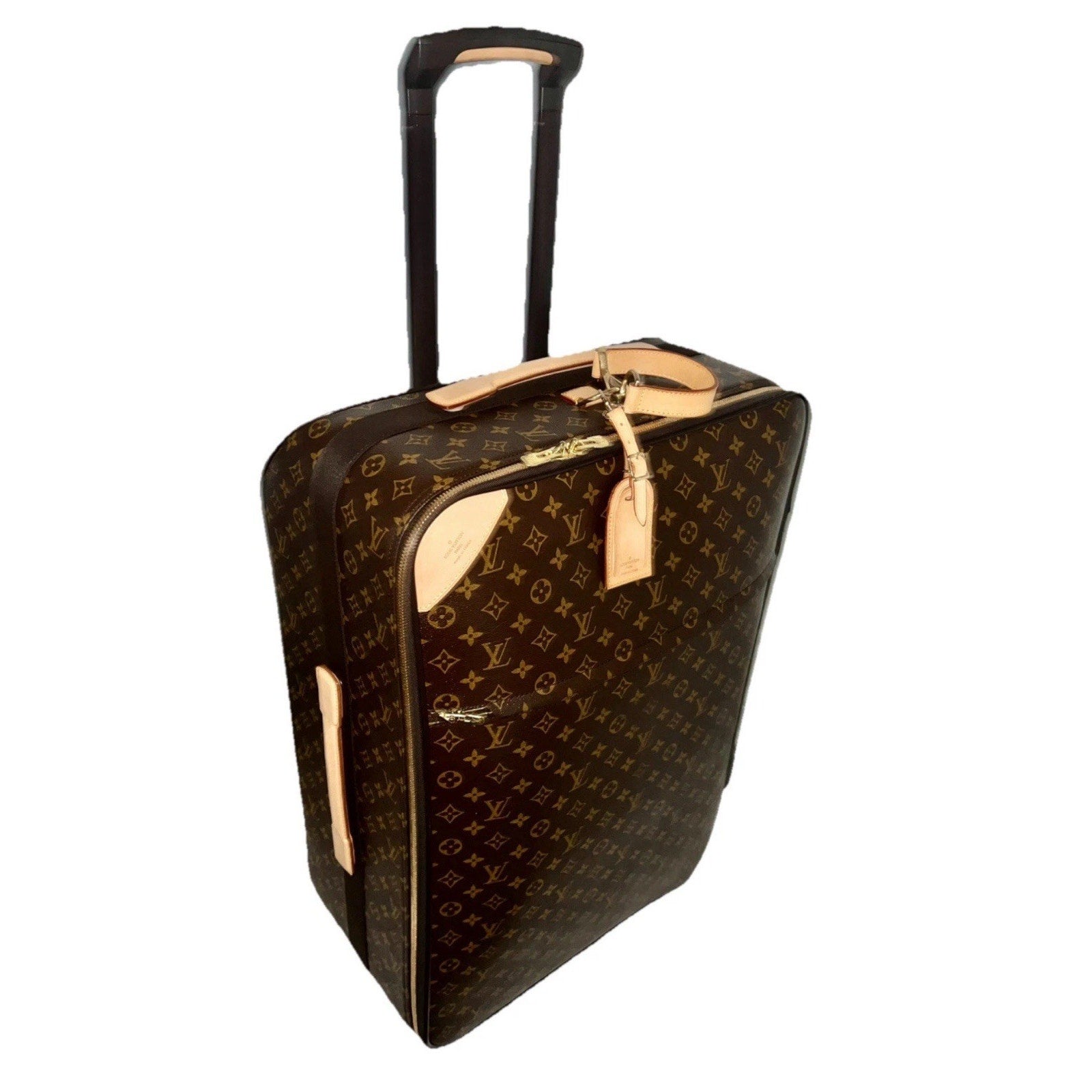 Louis Vuitton Pegase Monogram Suitcase Rolling Luggage Bag w/ Dust Cover