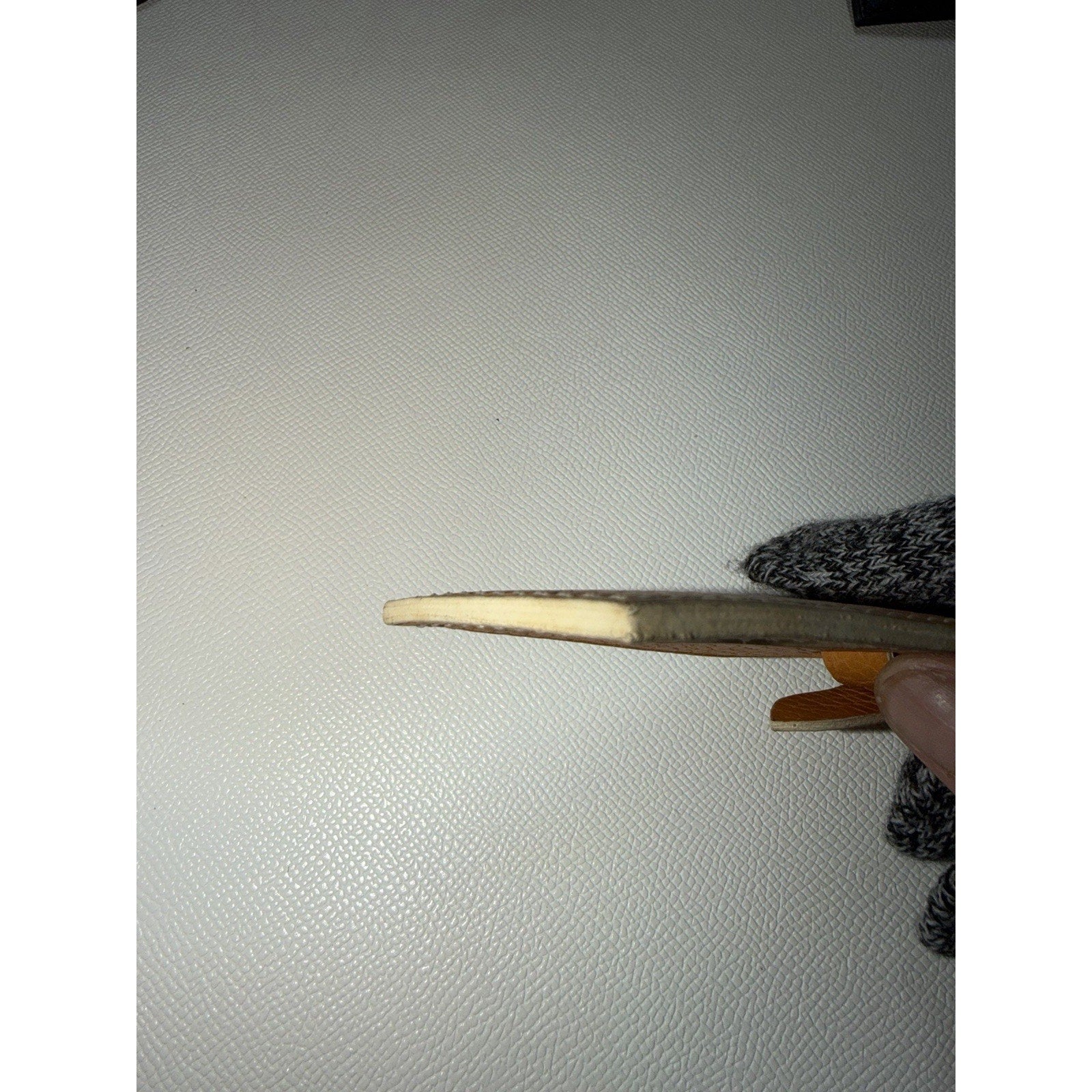 Rare Louis Vuitton Gold Orange Name Tag w/ Poignet Strap Grained Leather