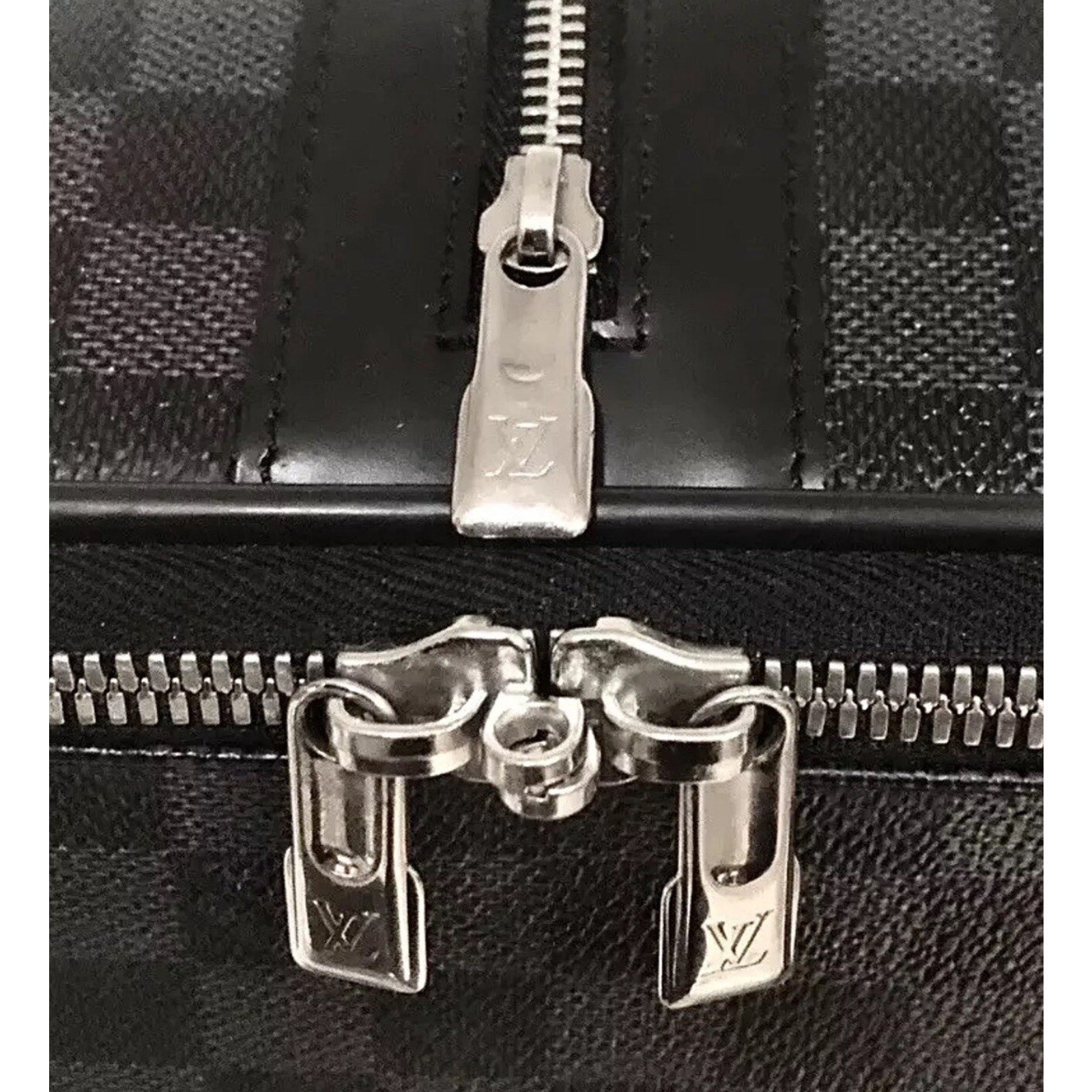 Louis Vuitton Pegase 65 Graphite Suitcase w/ Silvertone Garment Bag Pristine