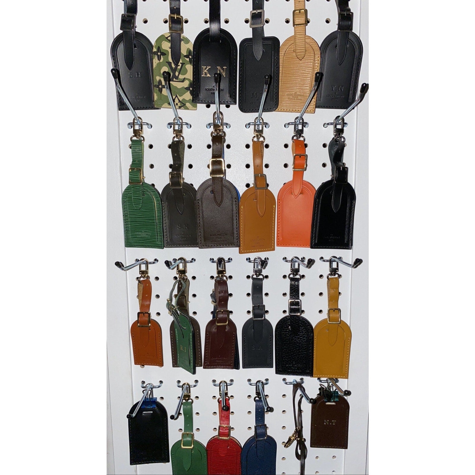 Louis Vuitton Epi Beige Tan Name Tag w/ Poignet Strap 1 Set