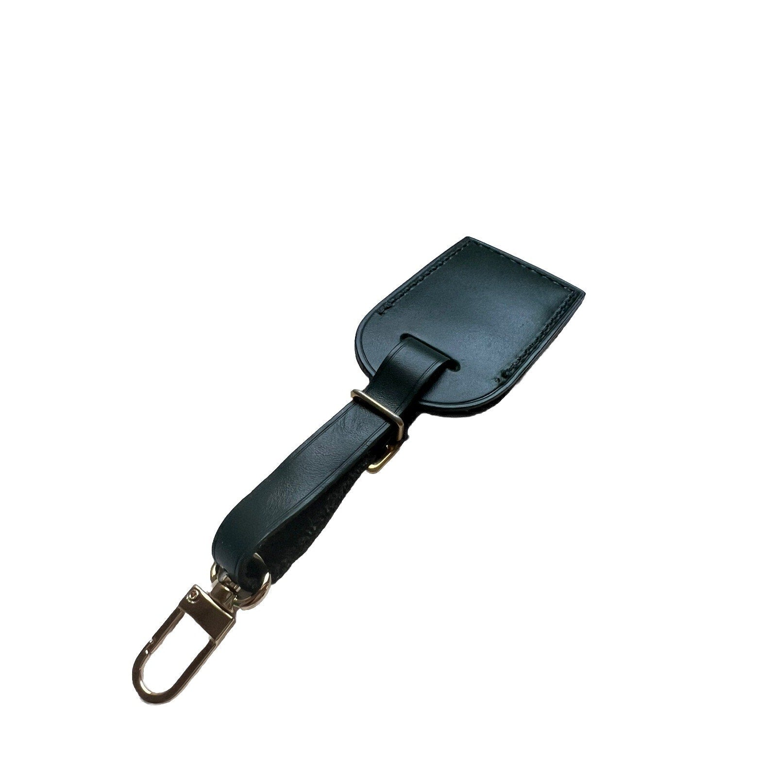 Louis Vuitton Name Tag Winter Green Leather Small Gold tone