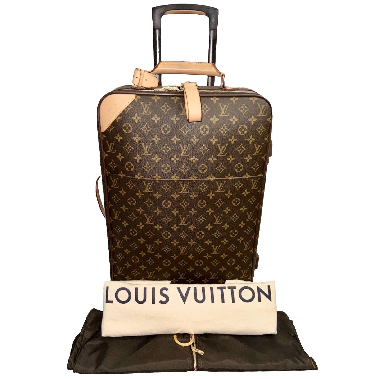 Louis Vuitton Pegase Monogram Suitcase Bag Cabin sz w/ Coa Garment Dust-bag