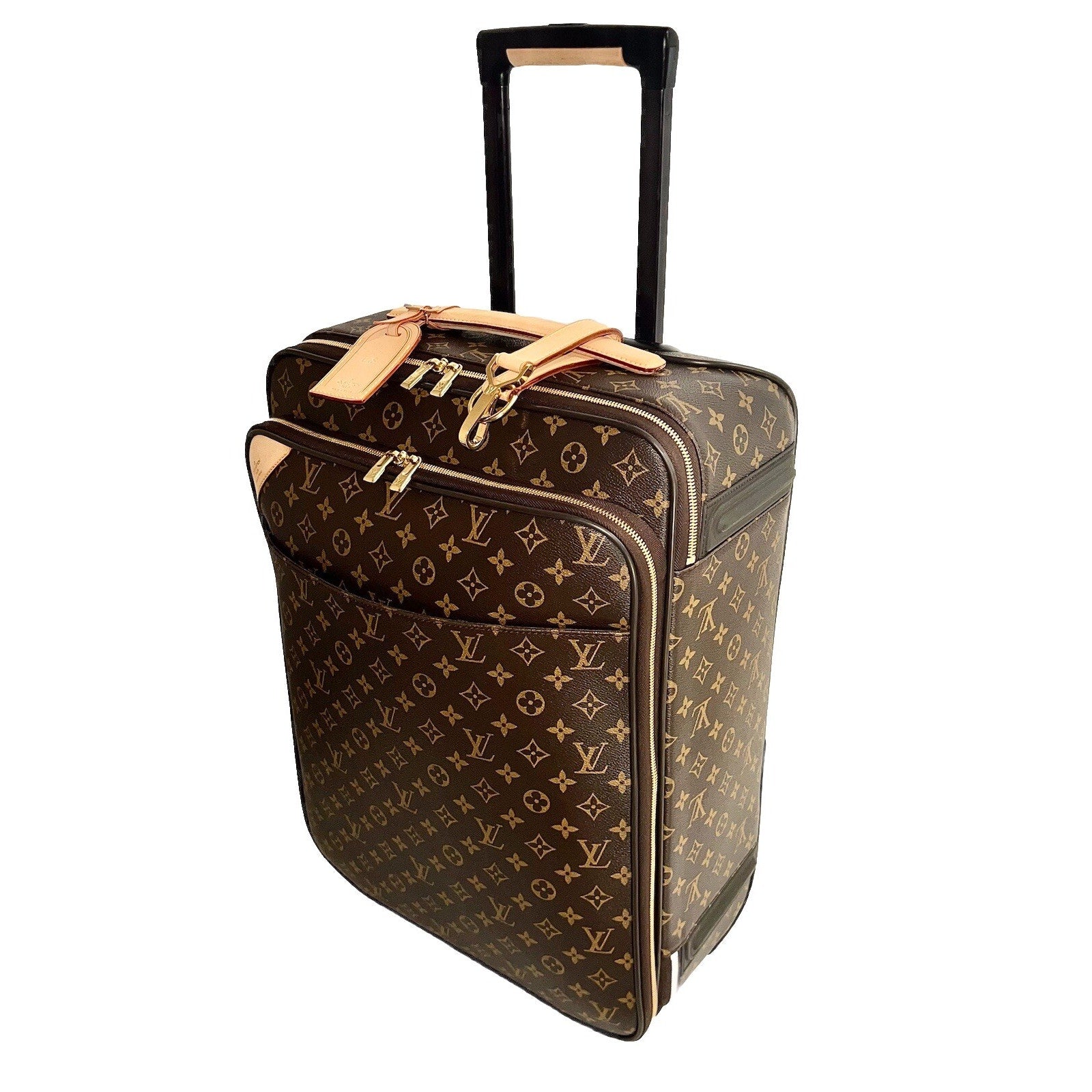 Louis Vuitton Business Pegase 55 Suitcase Monogram w/ Garment bag Dustbag Travel
