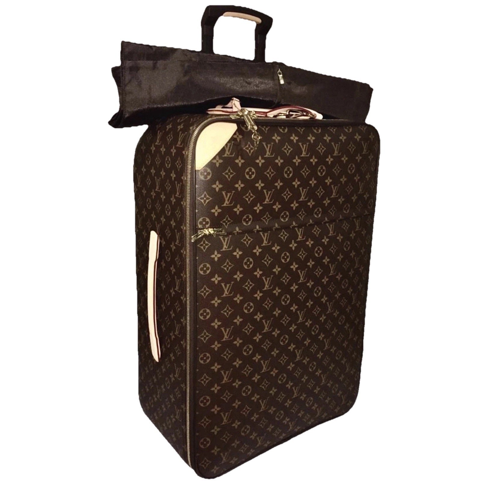 Louis Vuitton Pegase Monogram Suitcase Upright Bag + Garment —Dust-bag