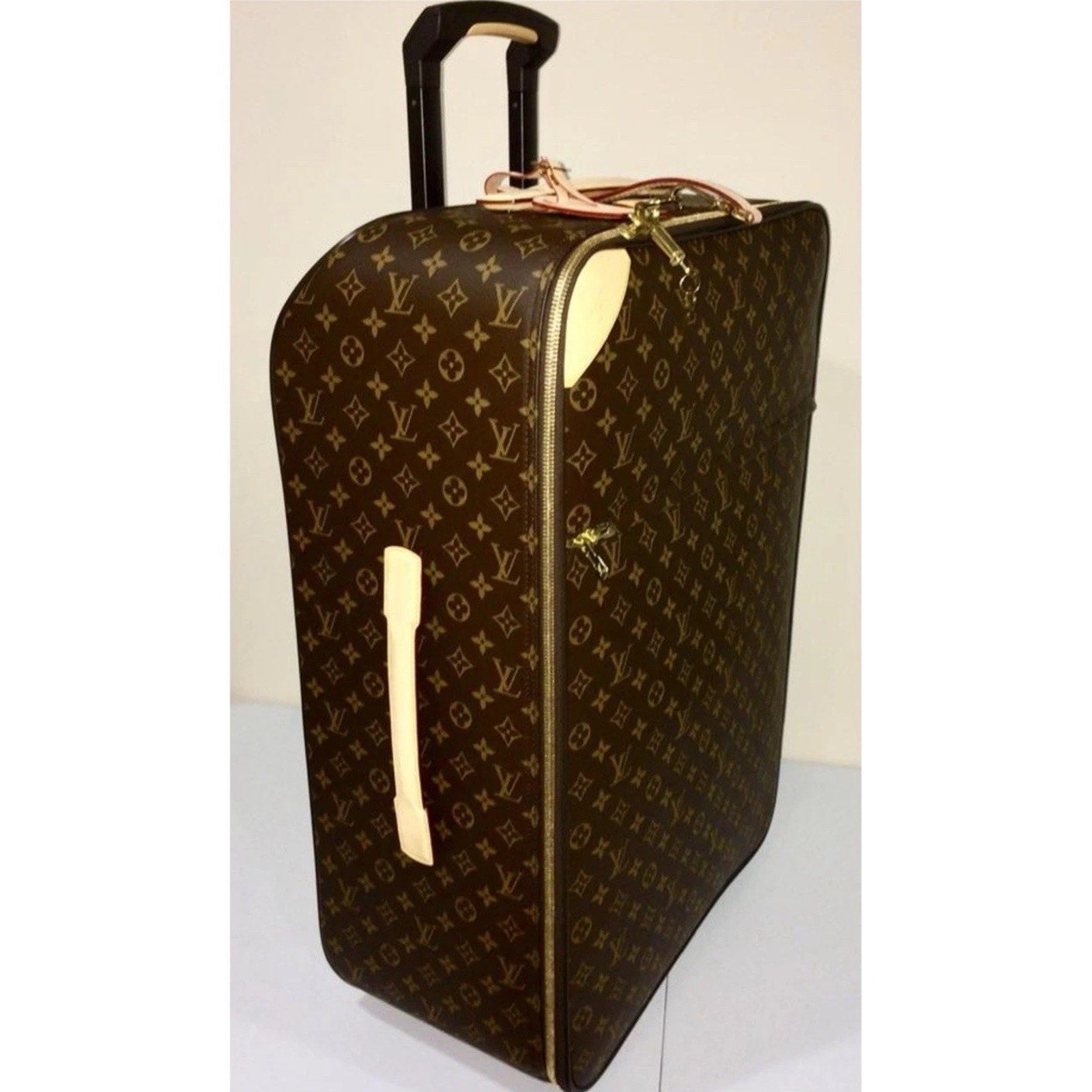 Louis Vuitton Pegase 70 Monogram Suitcase Rolling Luggage w/ Garment & Dust-bag