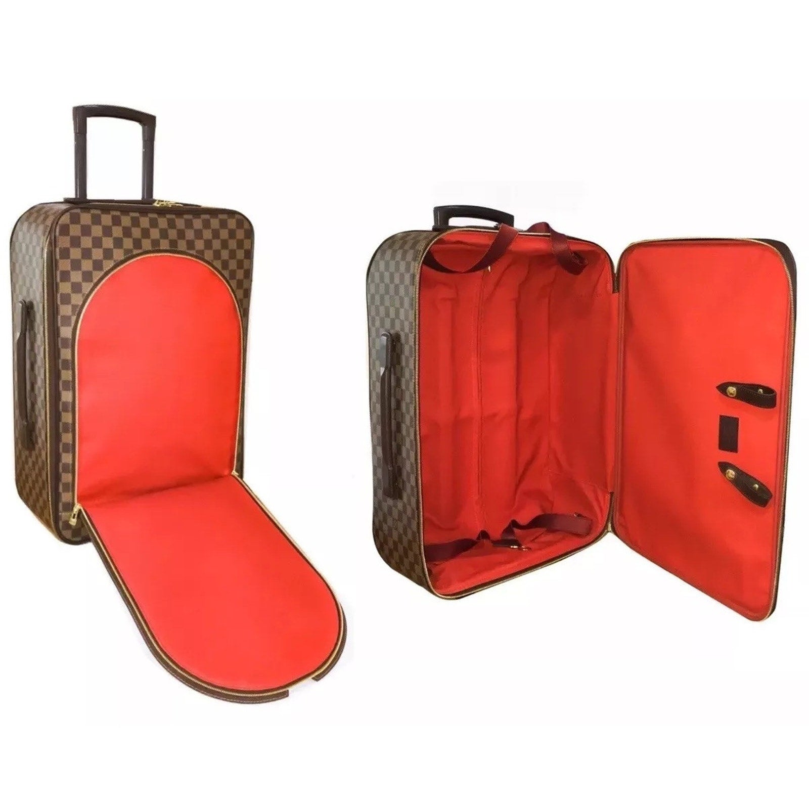 Louis Vuitton Pegase 55 Suitcase Bag Damier Ebene w/ Garment Bag Hanger