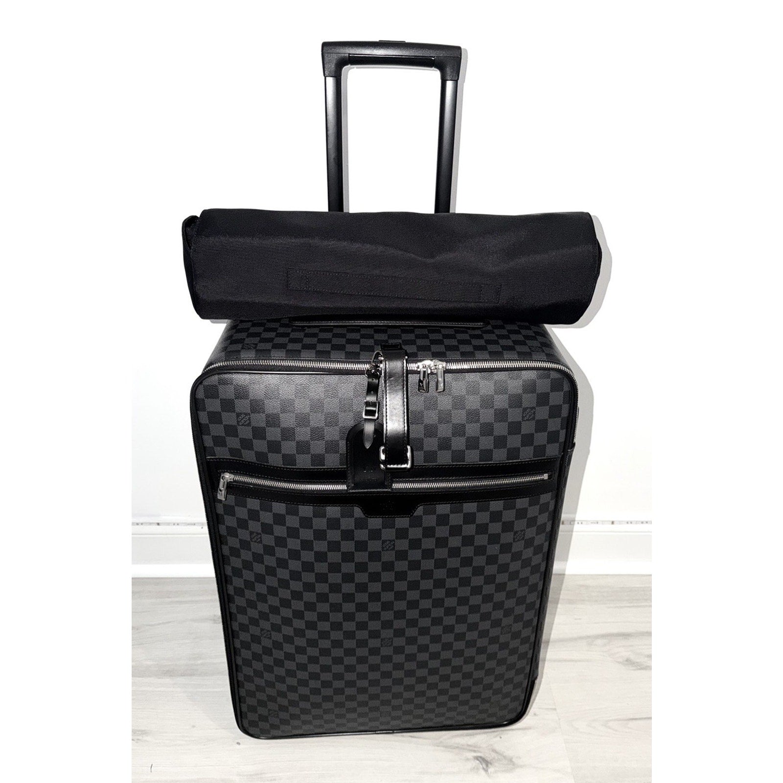 Louis Vuitton Pegase 65 Graphite Suitcase Unisex Luggage Superb Bag w/ Cover
